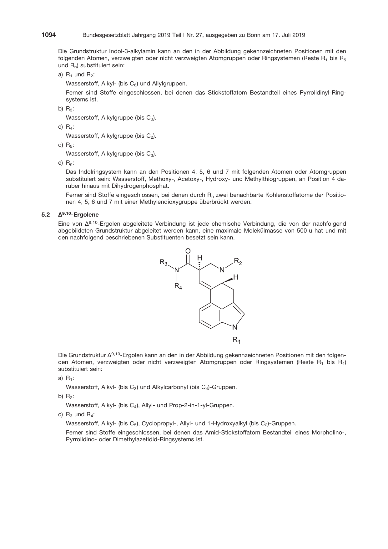 BGBl. 2019, Seite 1094 — Originalseite als Abbildung
