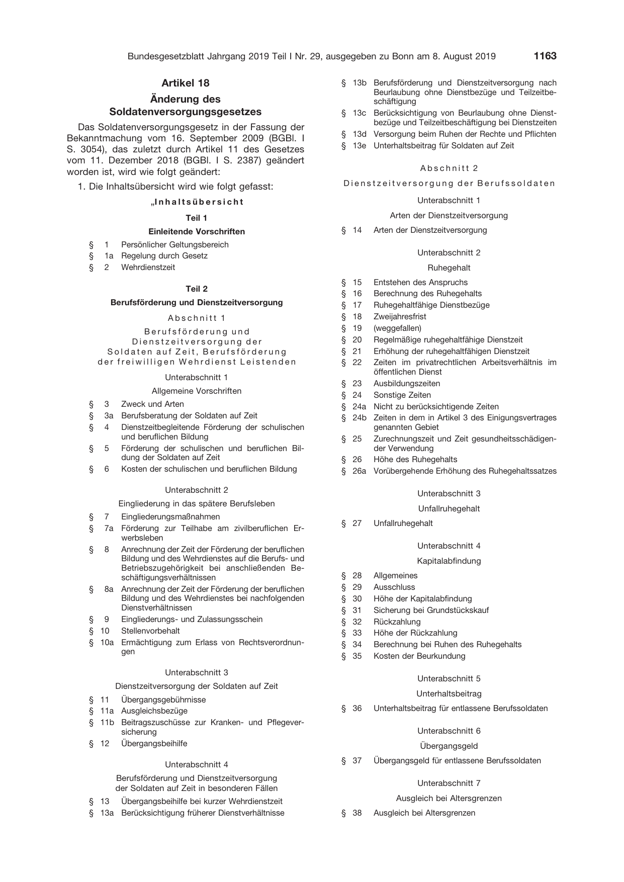 BGBl. 2019, Seite 1163 — Originalseite als Abbildung