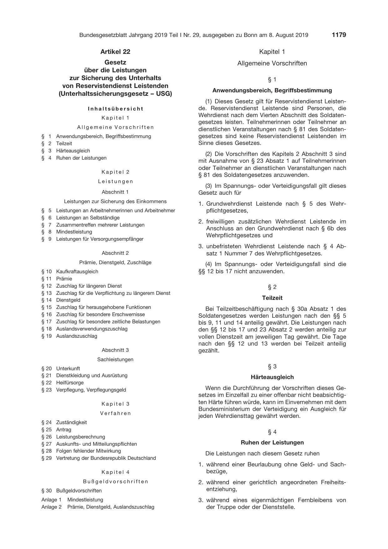 BGBl. 2019, Seite 1179 — Originalseite als Abbildung