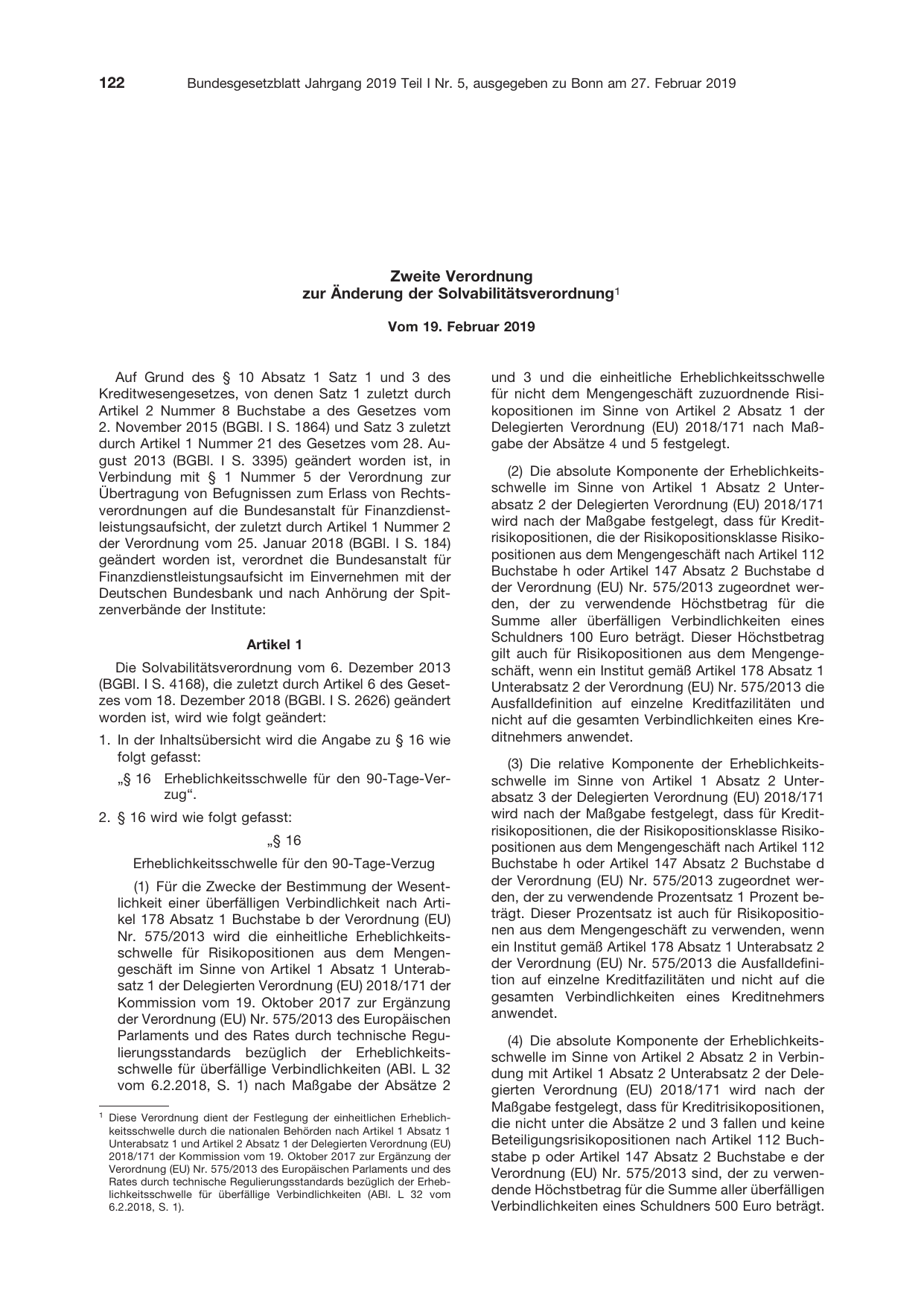 BGBl. 2019, Seite 122 — Originalseite als Abbildung