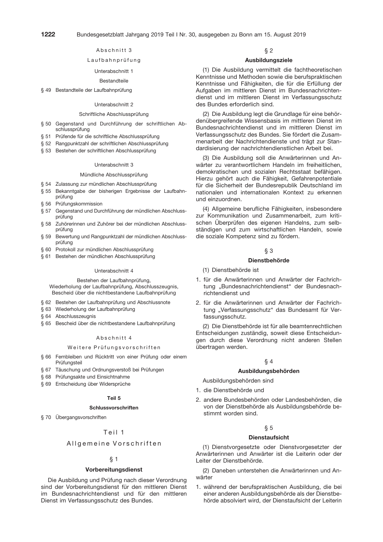 BGBl. 2019, Seite 1222 — Originalseite als Abbildung