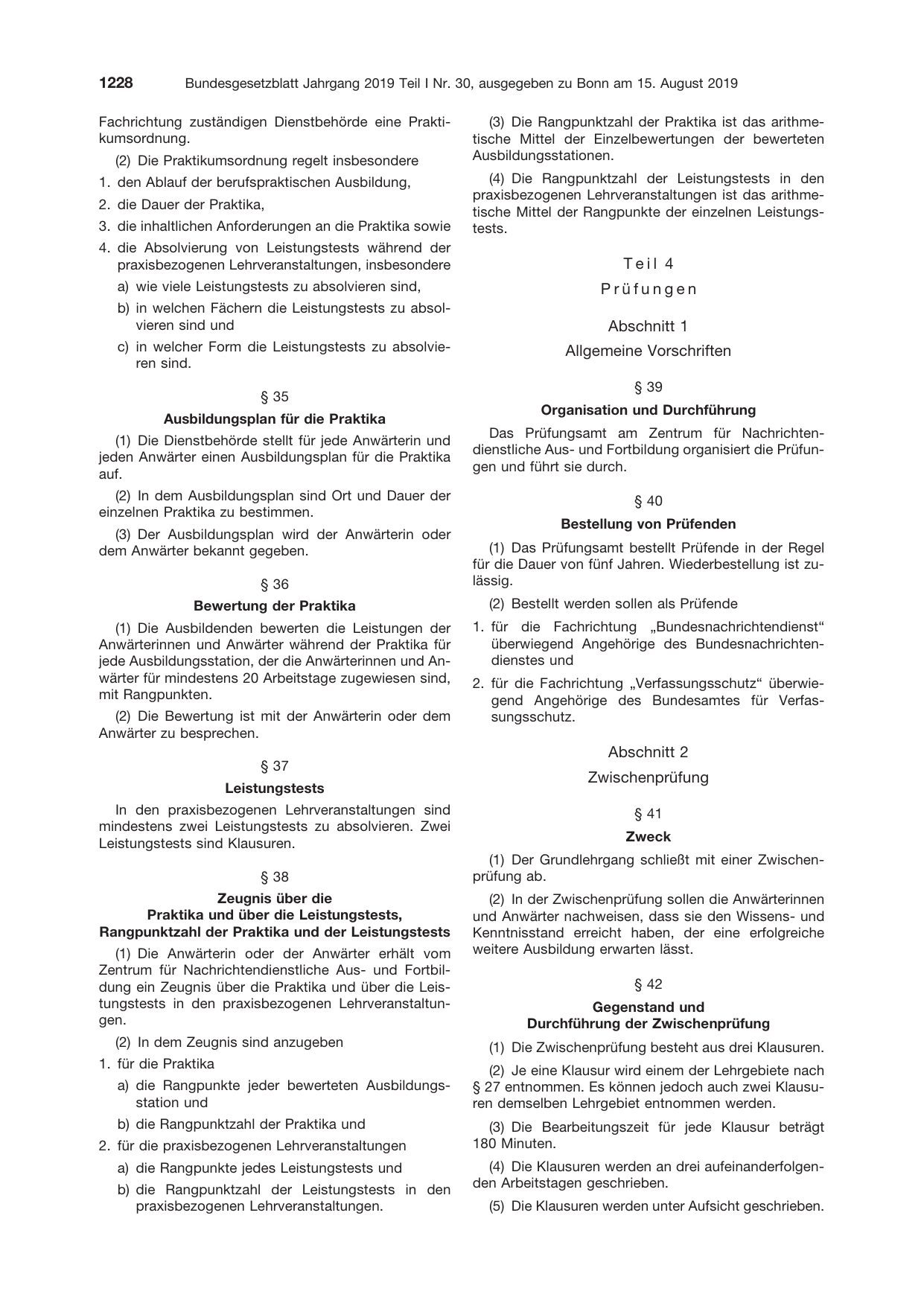 BGBl. 2019, Seite 1228 — Originalseite als Abbildung