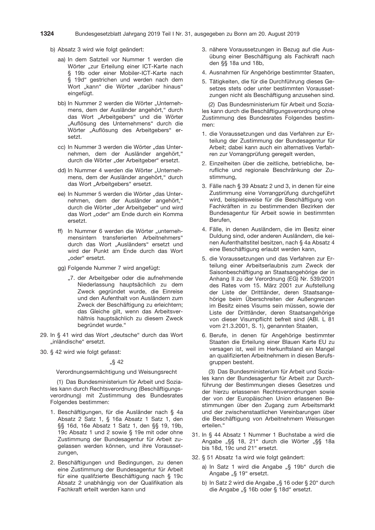 BGBl. 2019, Seite 1324 — Originalseite als Abbildung