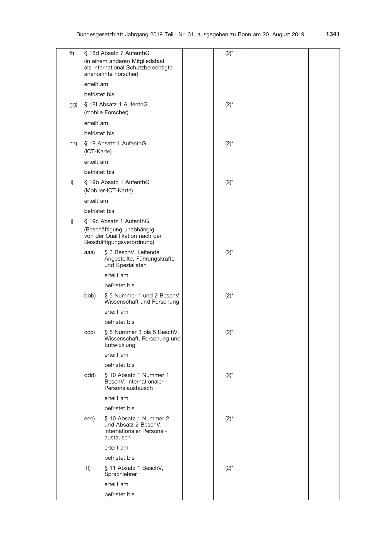 BGBl. 2019, Seite 1341 — Originalseite als Abbildung