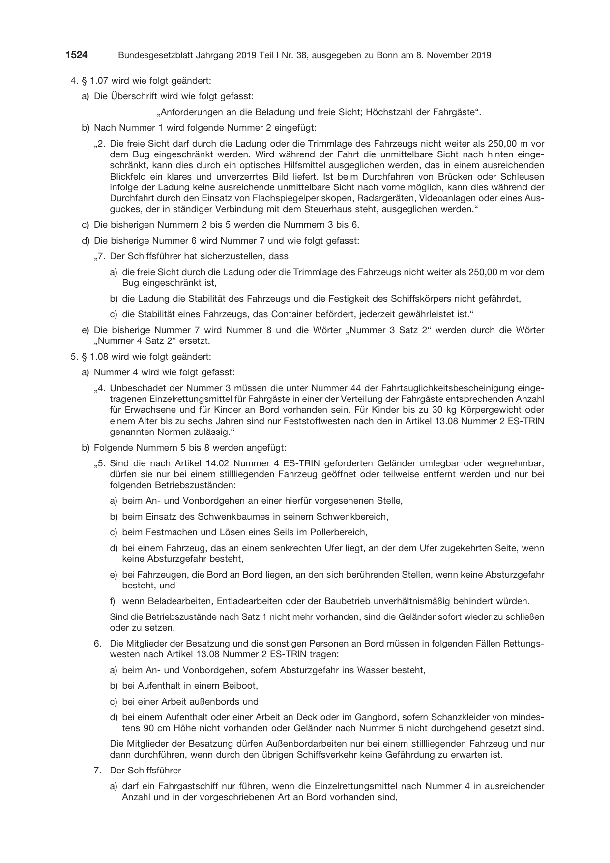 BGBl. 2019, Seite 1524 — Originalseite als Abbildung