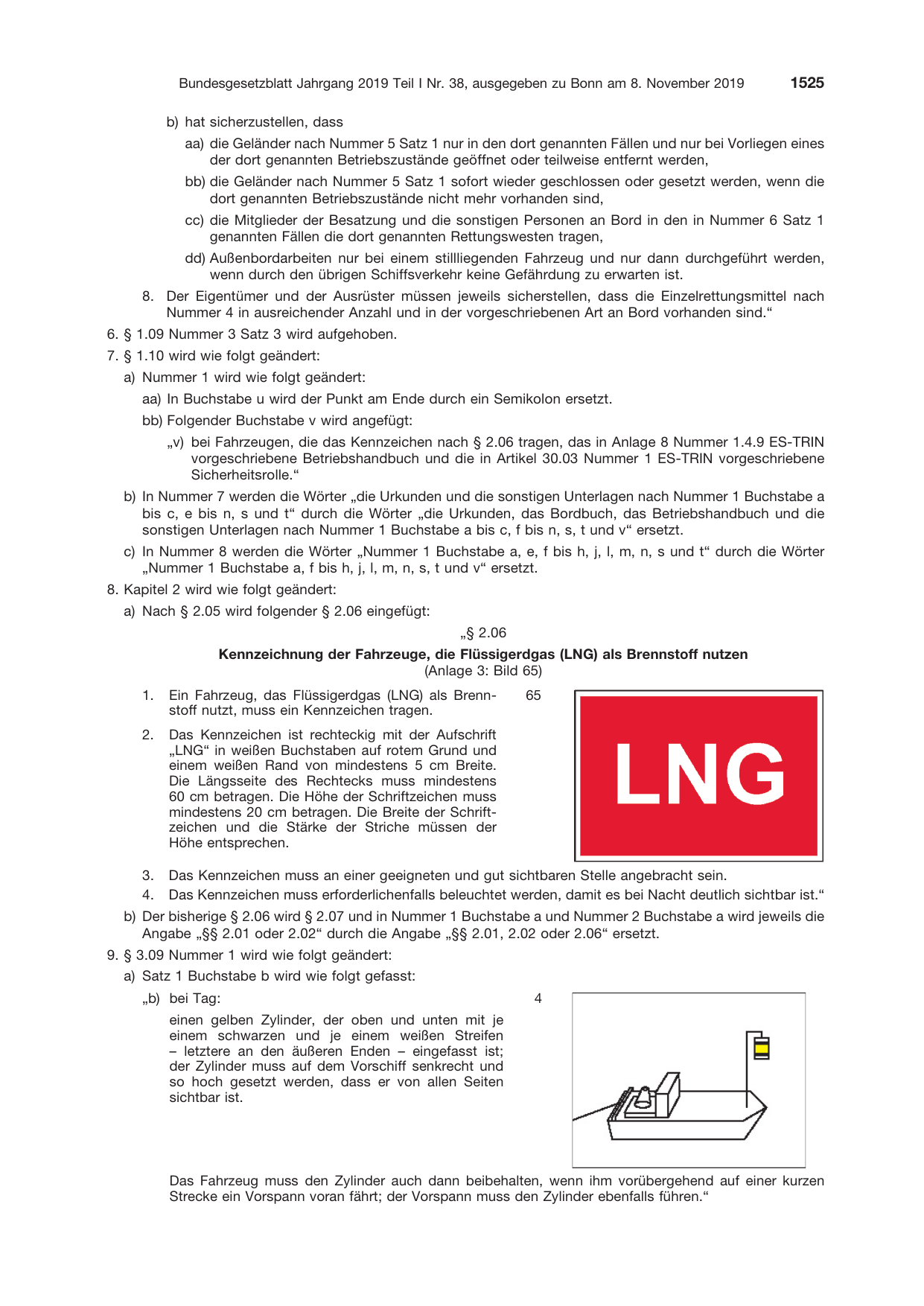 BGBl. 2019, Seite 1525 — Originalseite als Abbildung