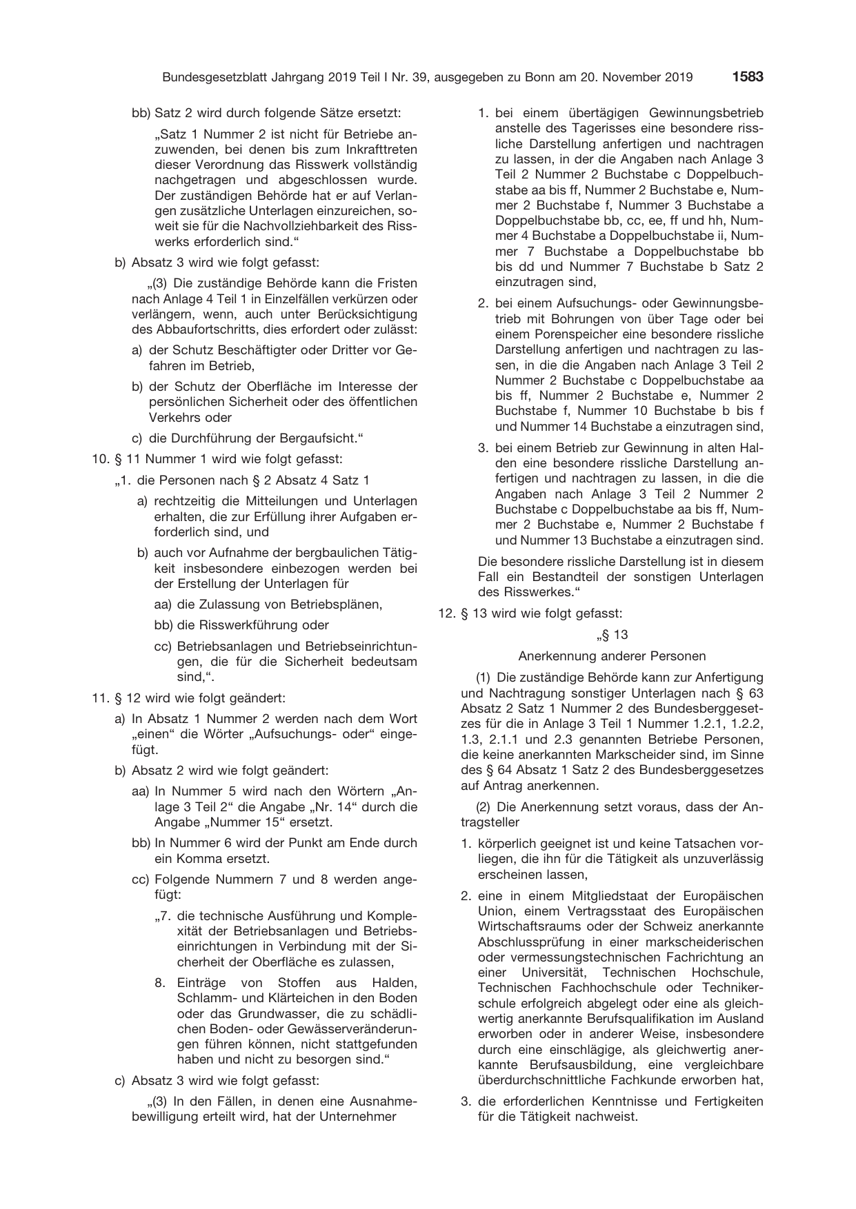 BGBl. 2019, Seite 1583 — Originalseite als Abbildung