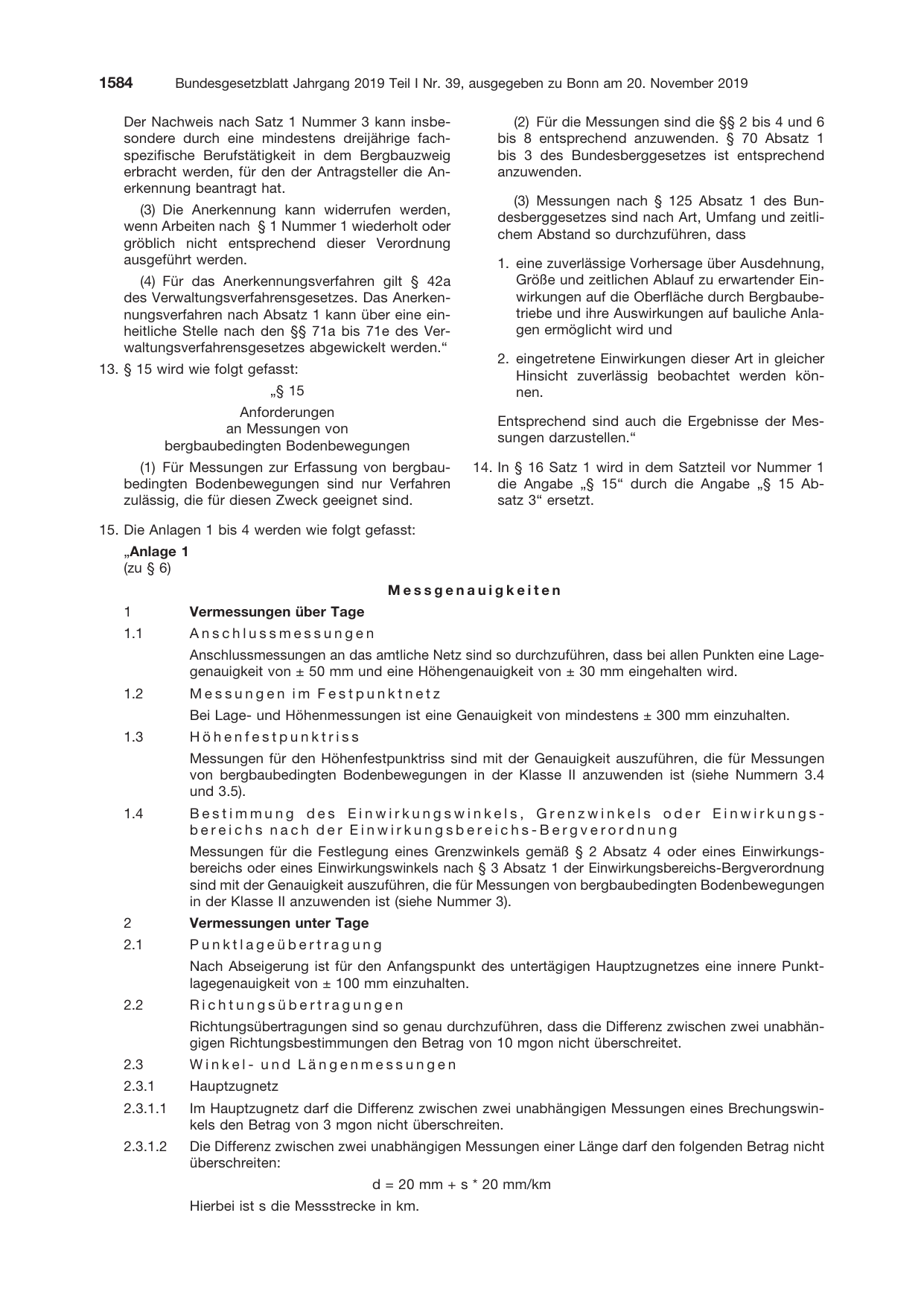 BGBl. 2019, Seite 1584 — Originalseite als Abbildung