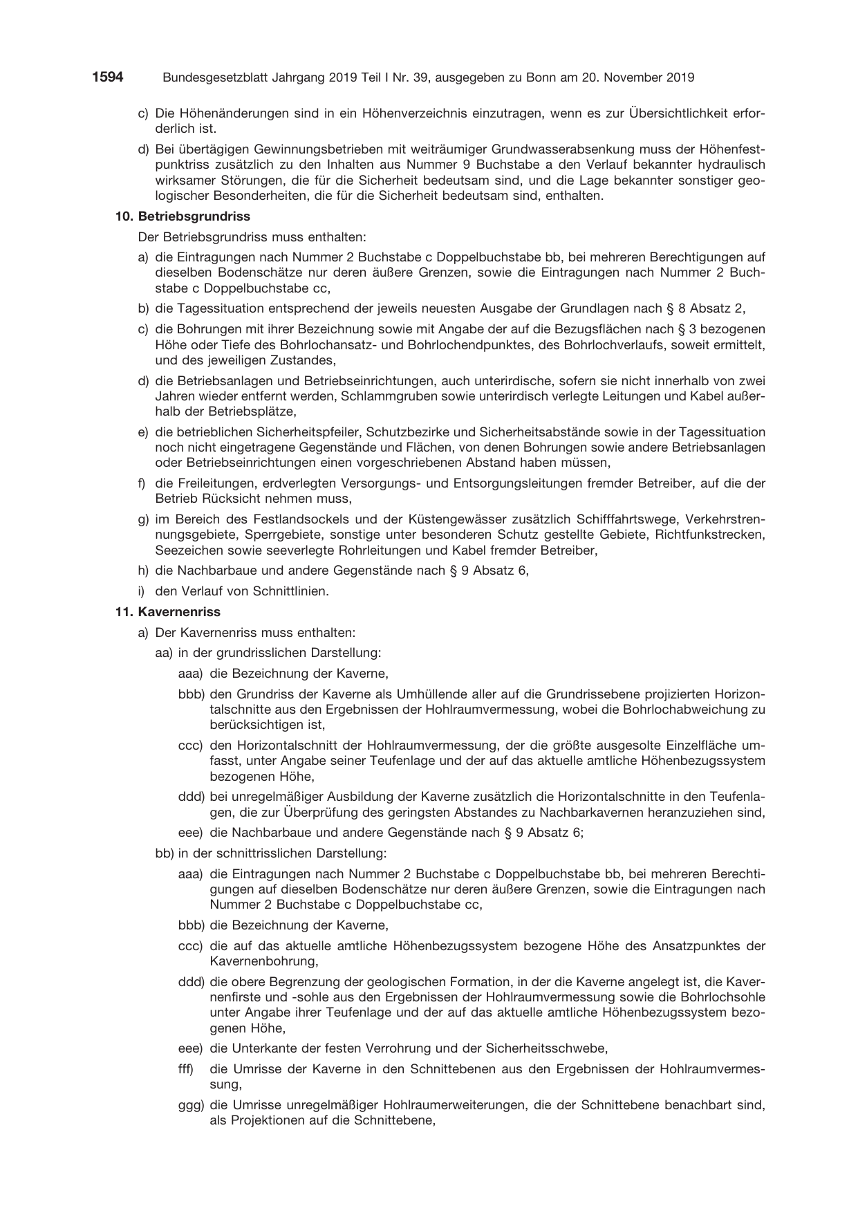 BGBl. 2019, Seite 1594 — Originalseite als Abbildung