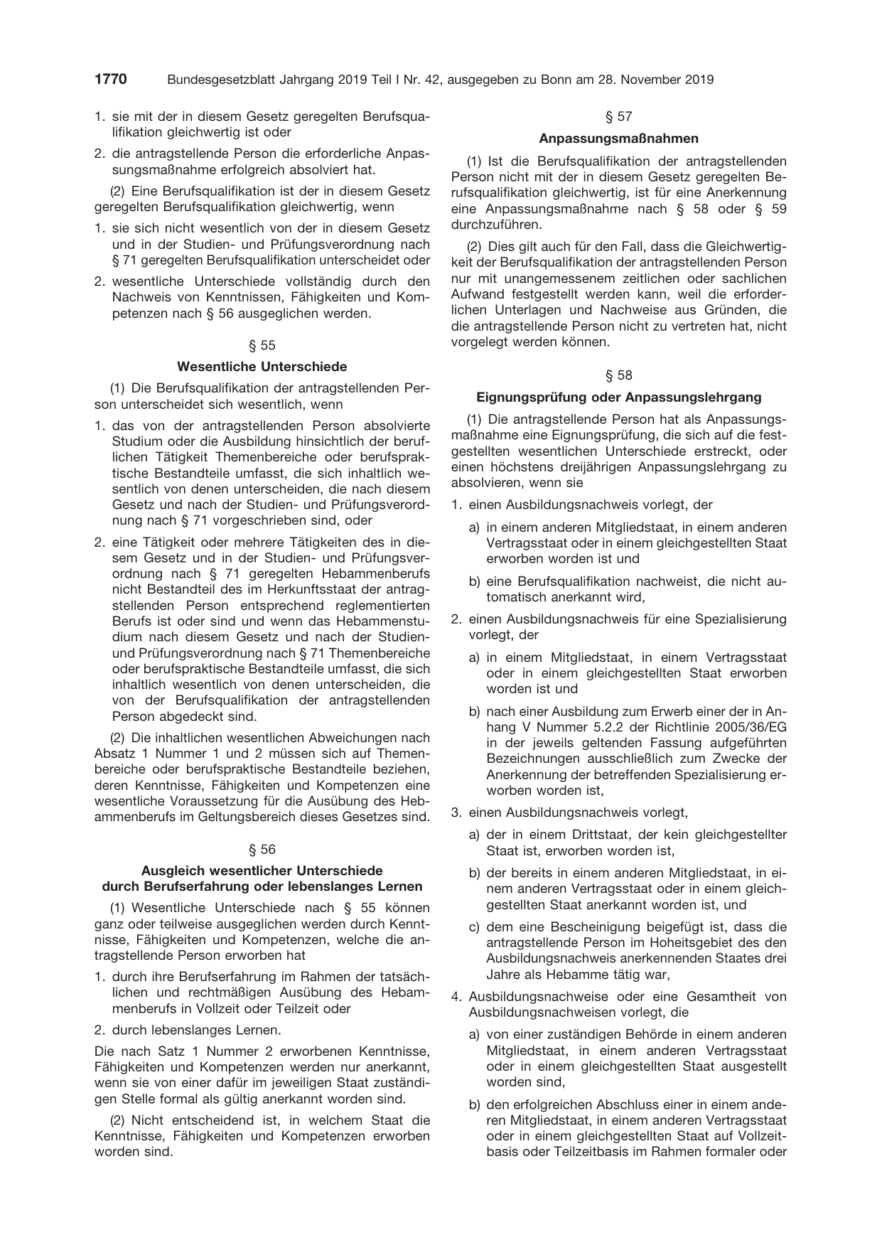 BGBl. 2019, Seite 1770 — Originalseite als Abbildung