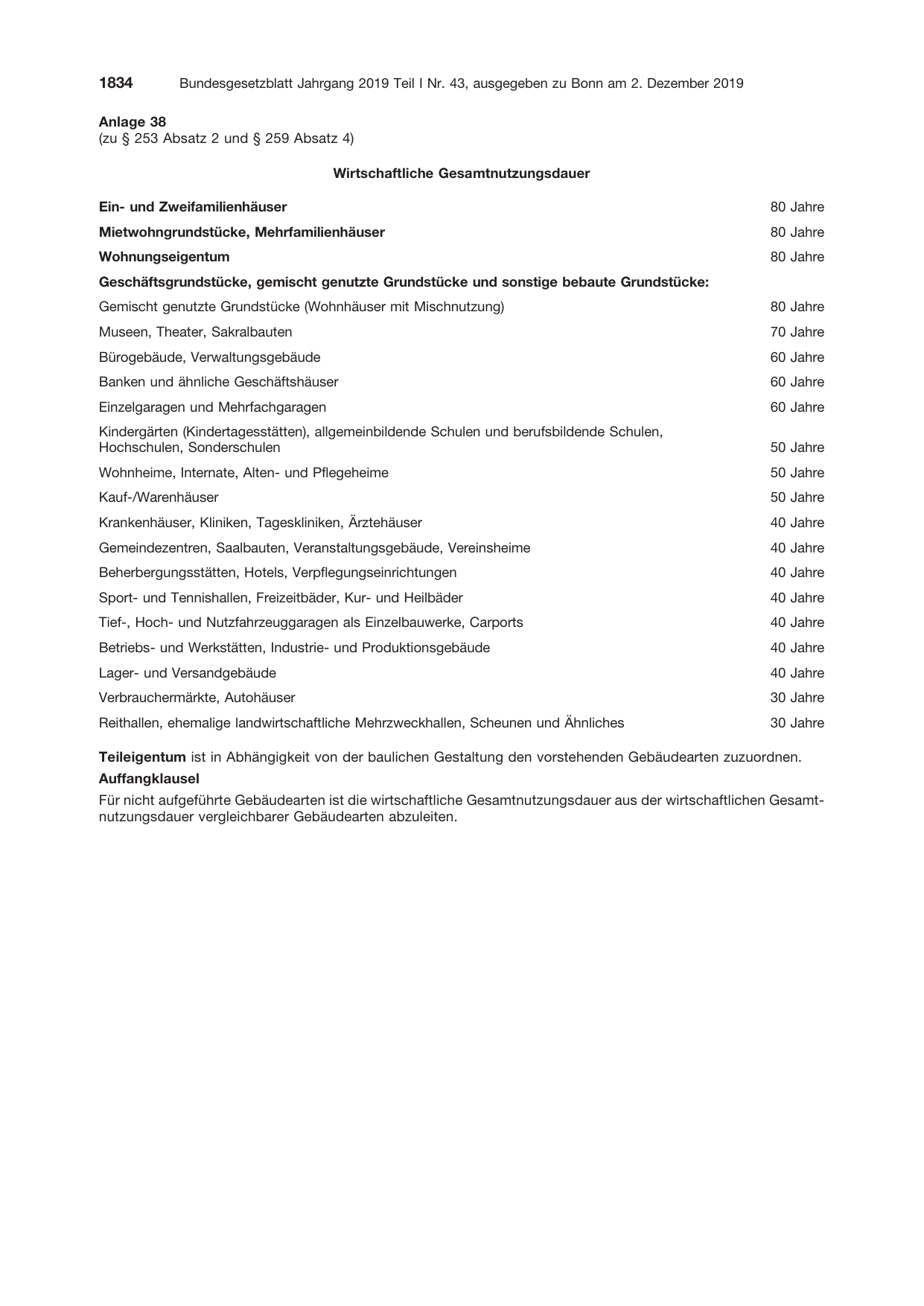 BGBl. 2019, Seite 1834 — Originalseite als Abbildung