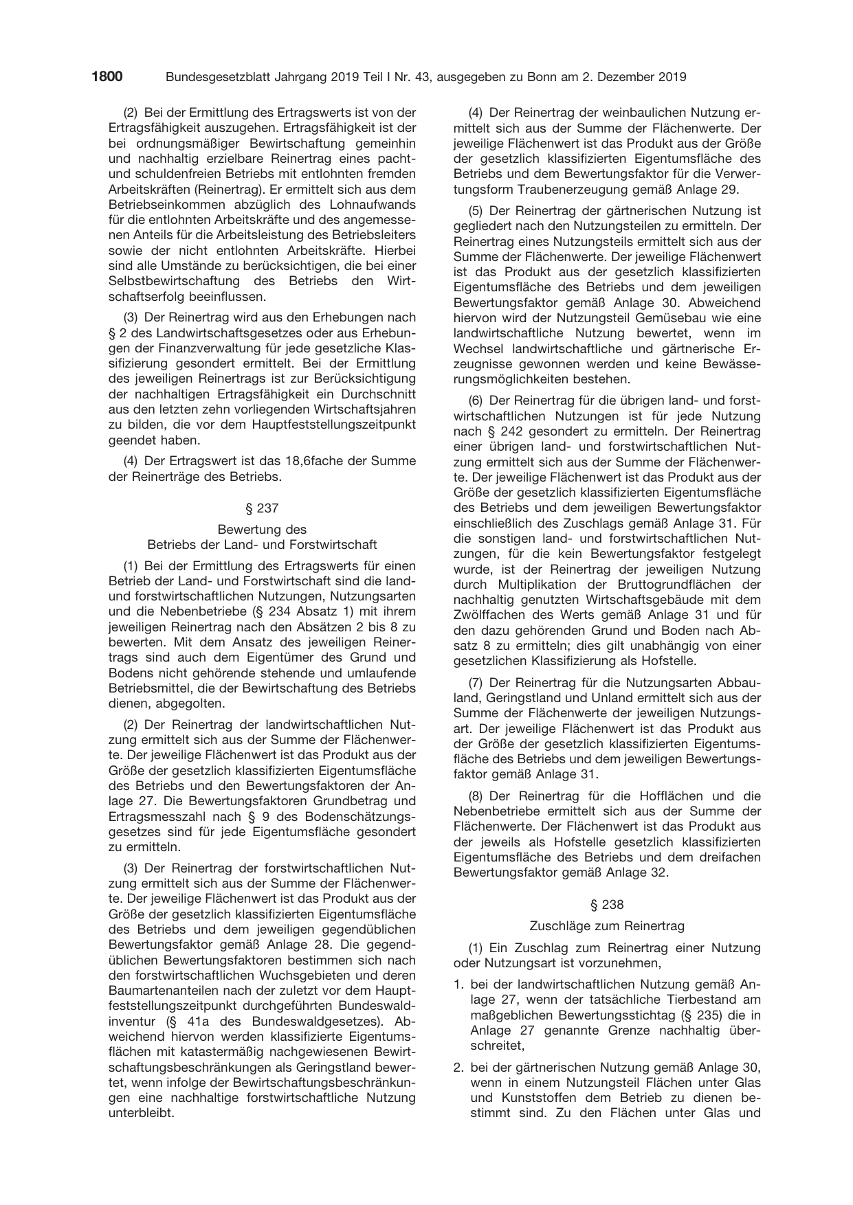 BGBl. 2019, Seite 1800 — Originalseite als Abbildung