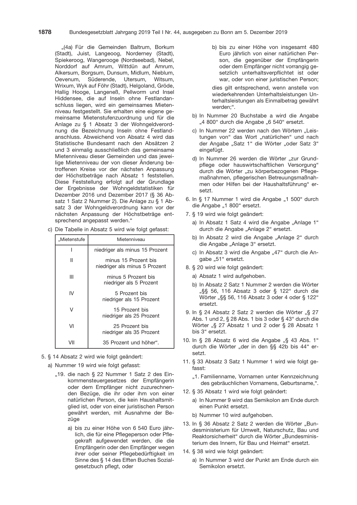 BGBl. 2019, Seite 1878 — Originalseite als Abbildung