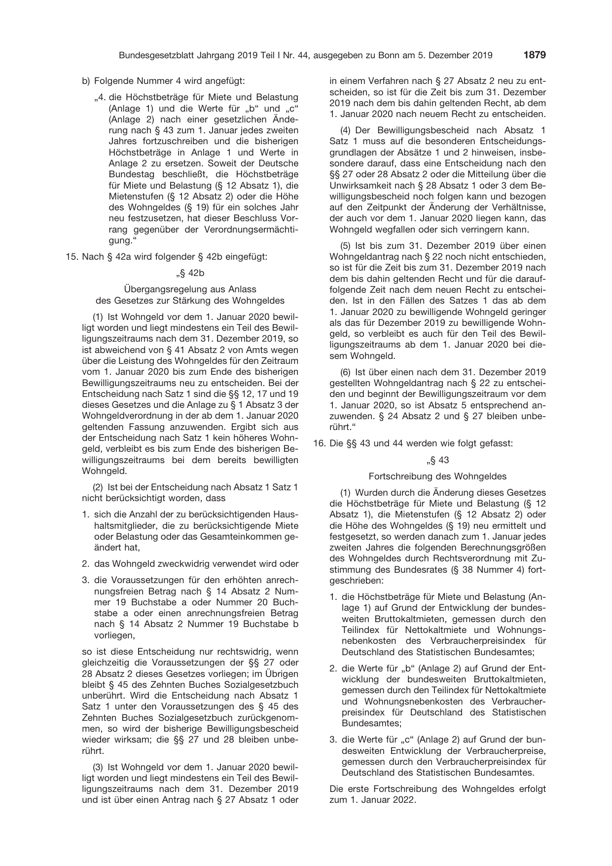 BGBl. 2019, Seite 1879 — Originalseite als Abbildung