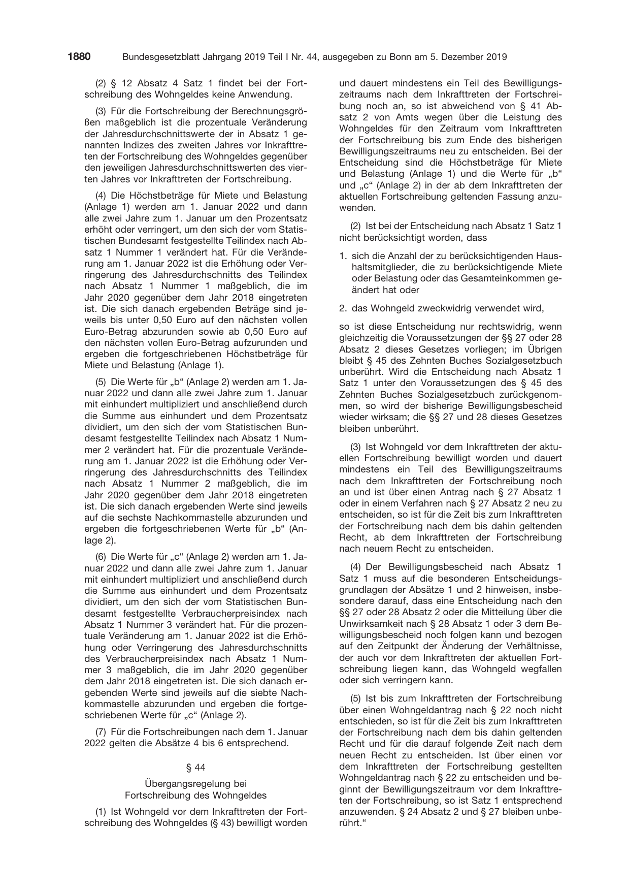 BGBl. 2019, Seite 1880 — Originalseite als Abbildung