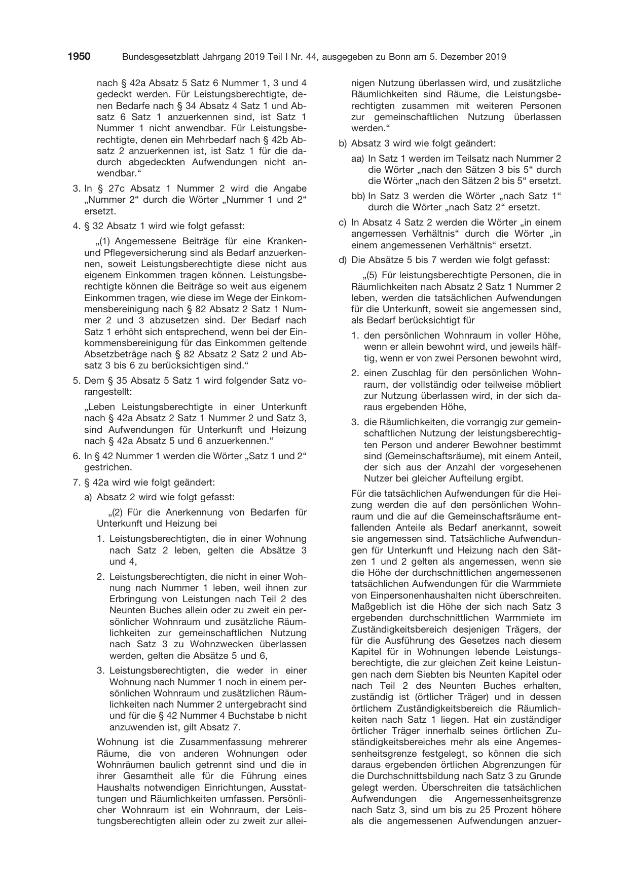 BGBl. 2019, Seite 1950 — Originalseite als Abbildung