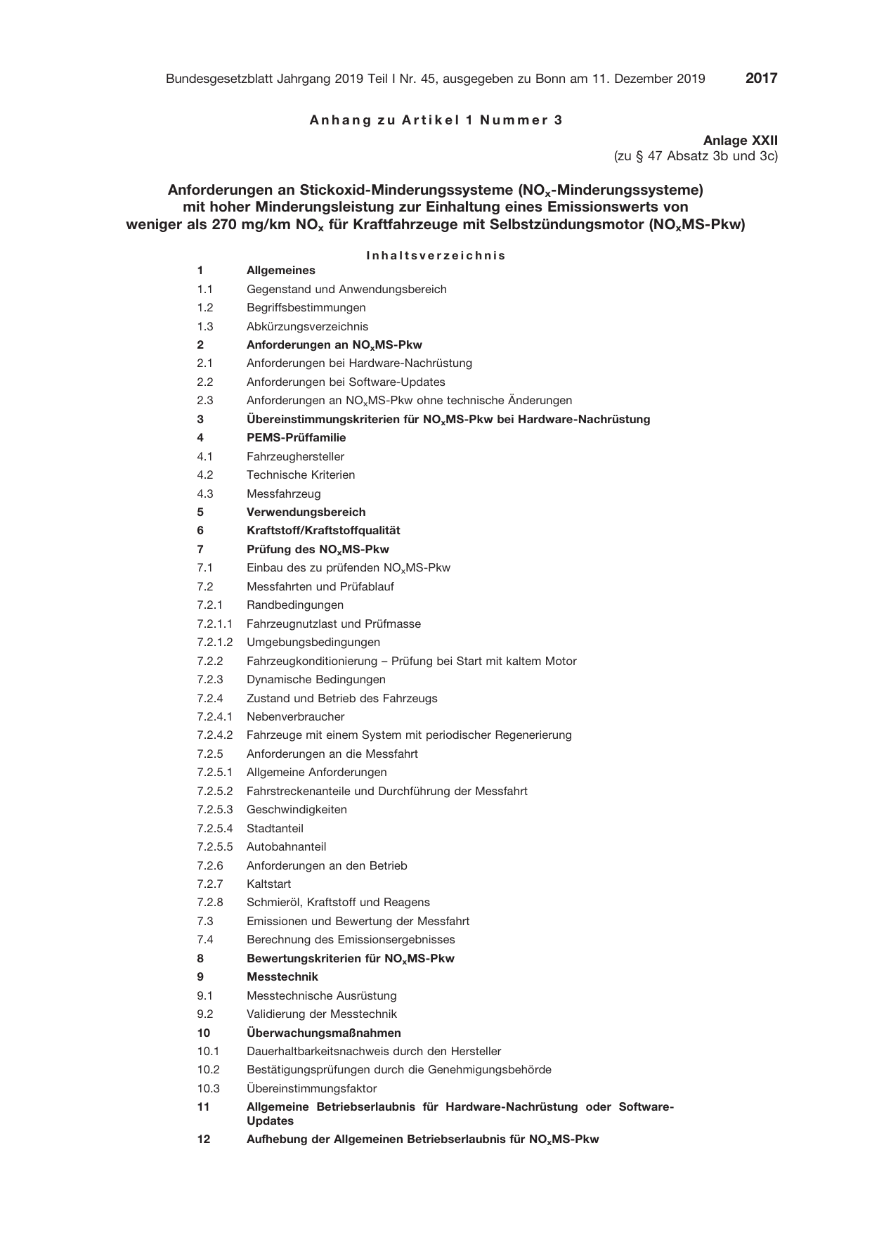 BGBl. 2019, Seite 2017 — Originalseite als Abbildung