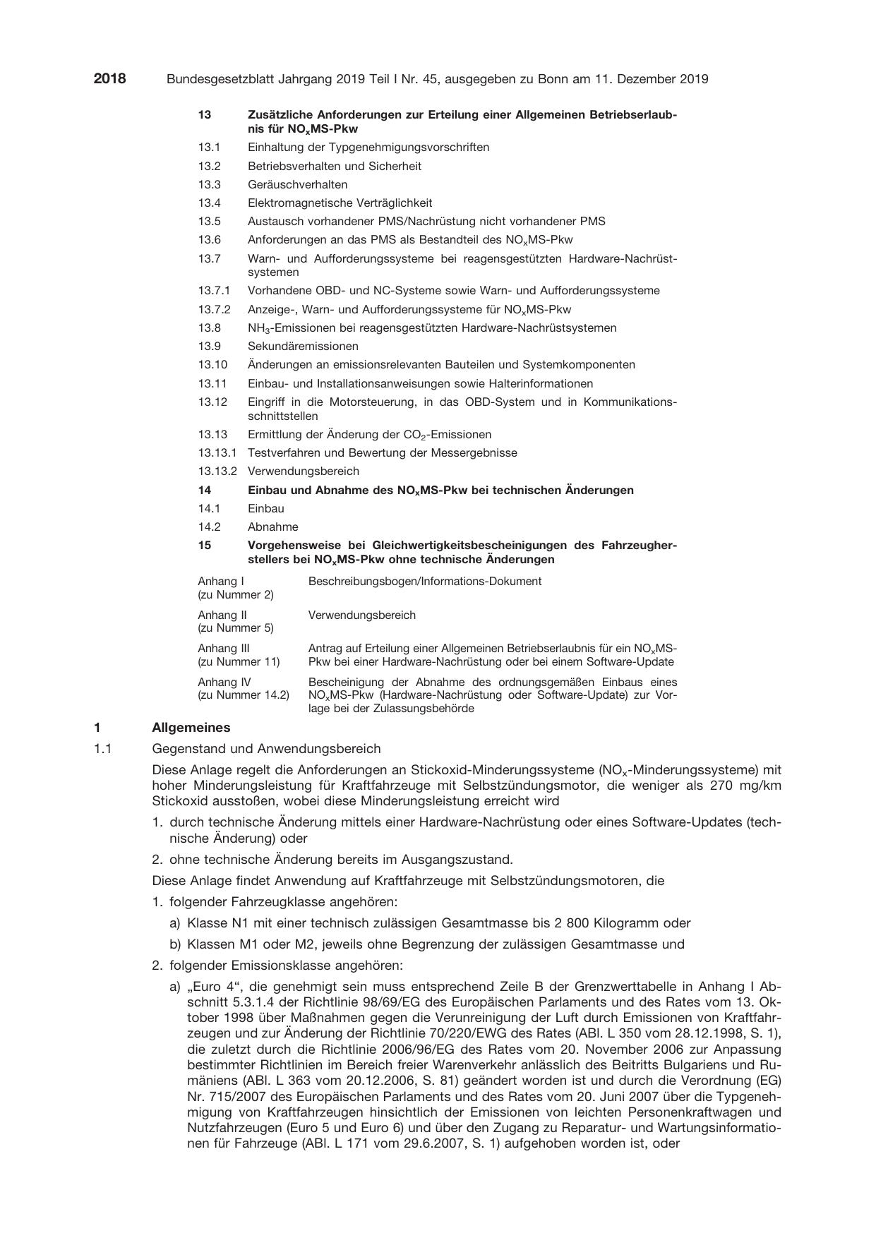 BGBl. 2019, Seite 2018 — Originalseite als Abbildung