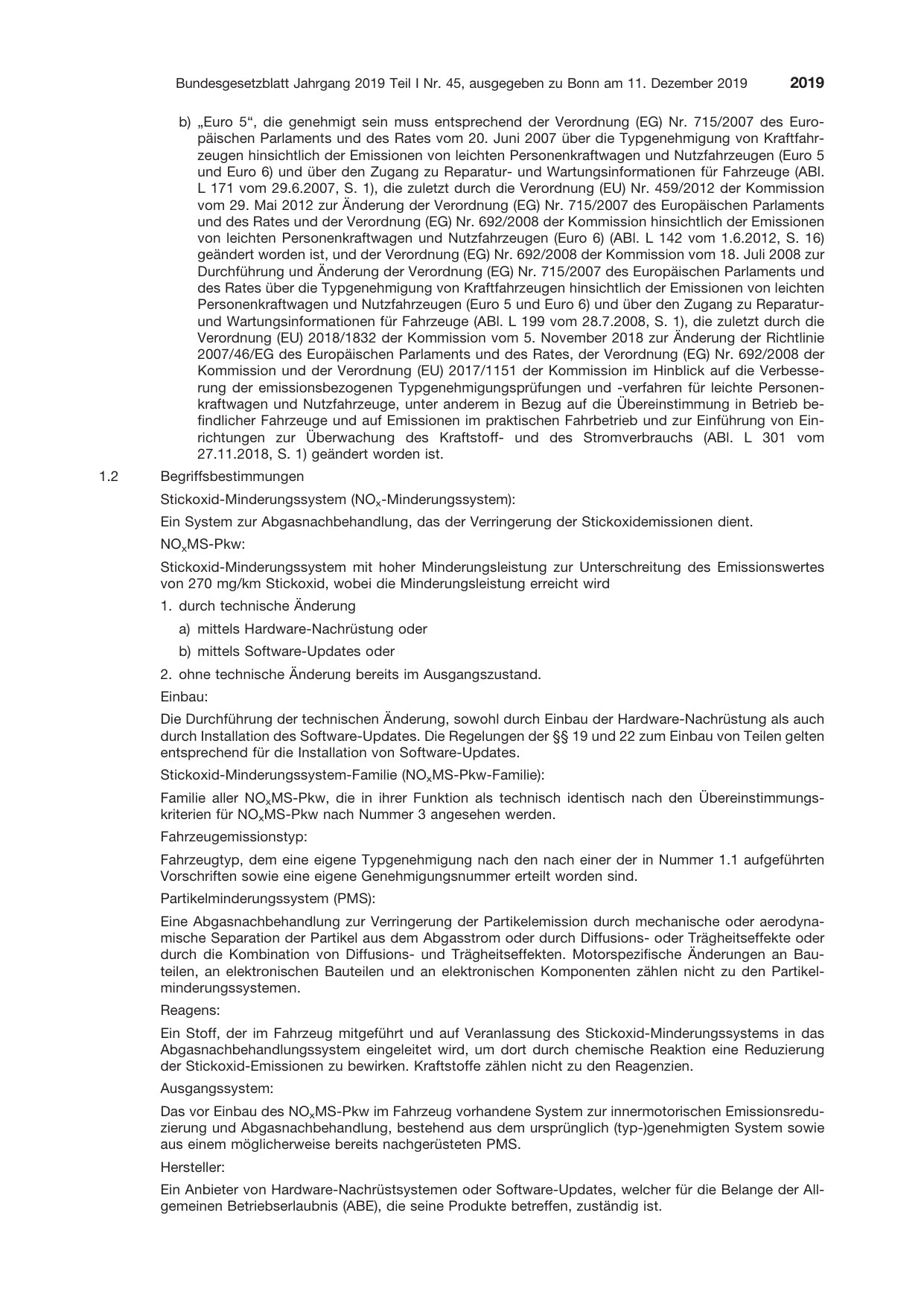 BGBl. 2019, Seite 2019 — Originalseite als Abbildung