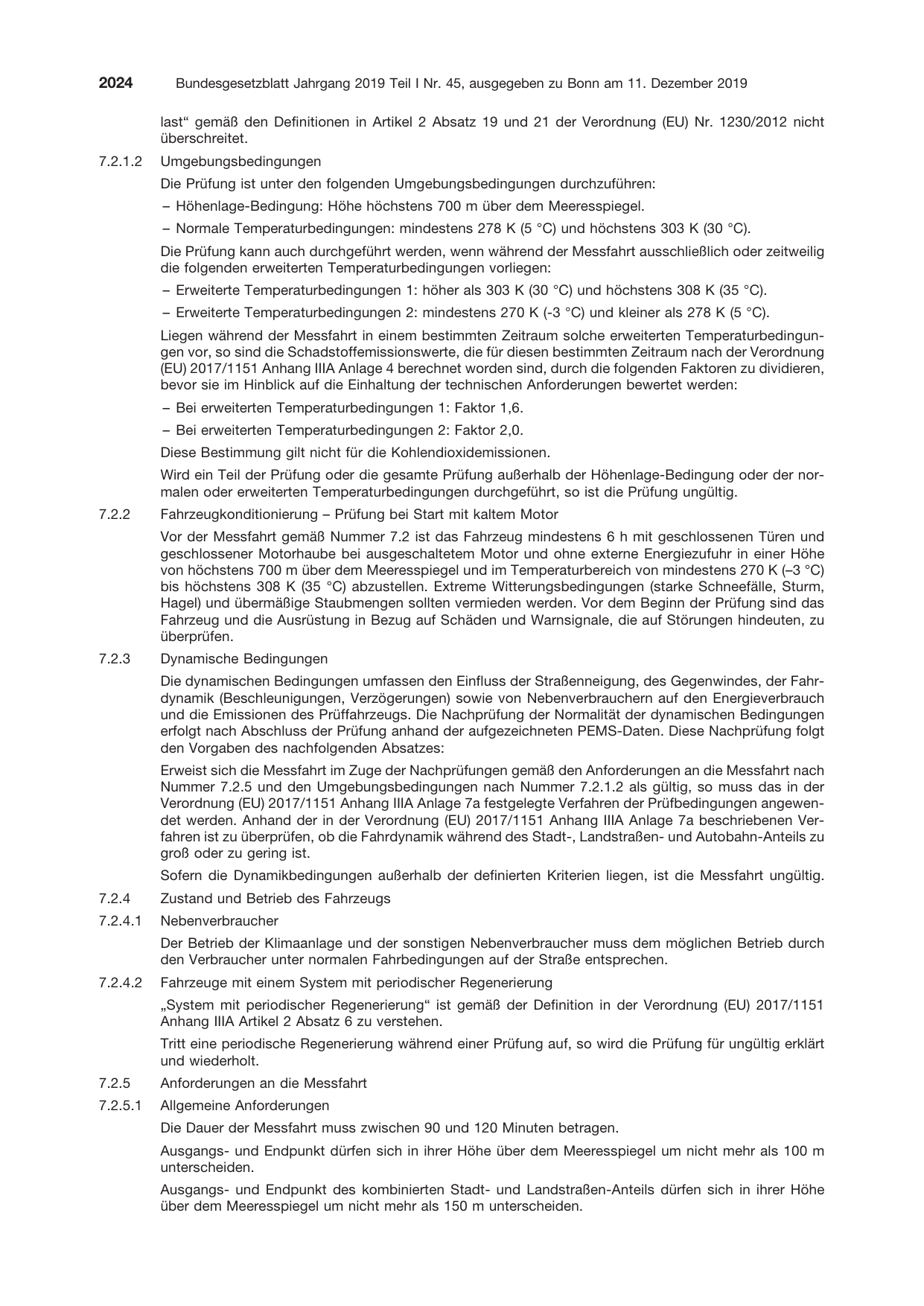 BGBl. 2019, Seite 2024 — Originalseite als Abbildung