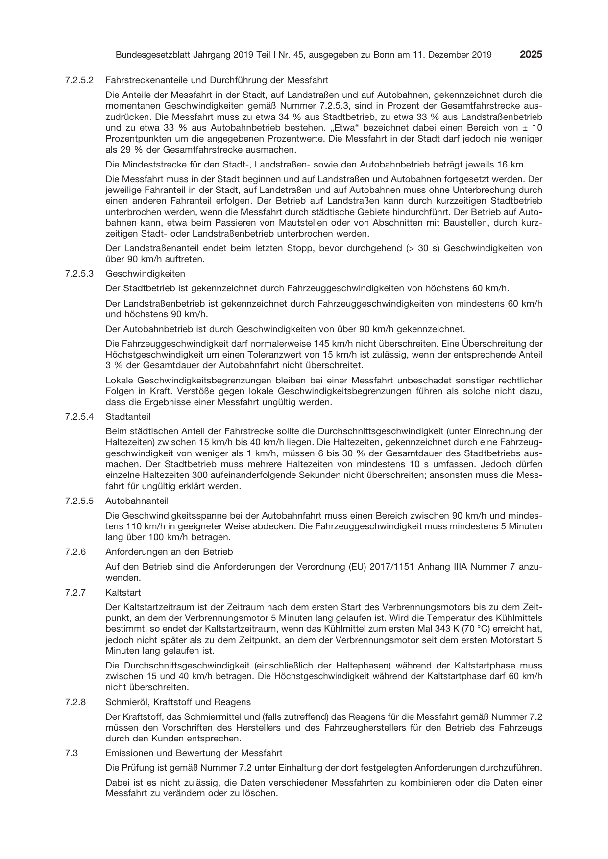 BGBl. 2019, Seite 2025 — Originalseite als Abbildung