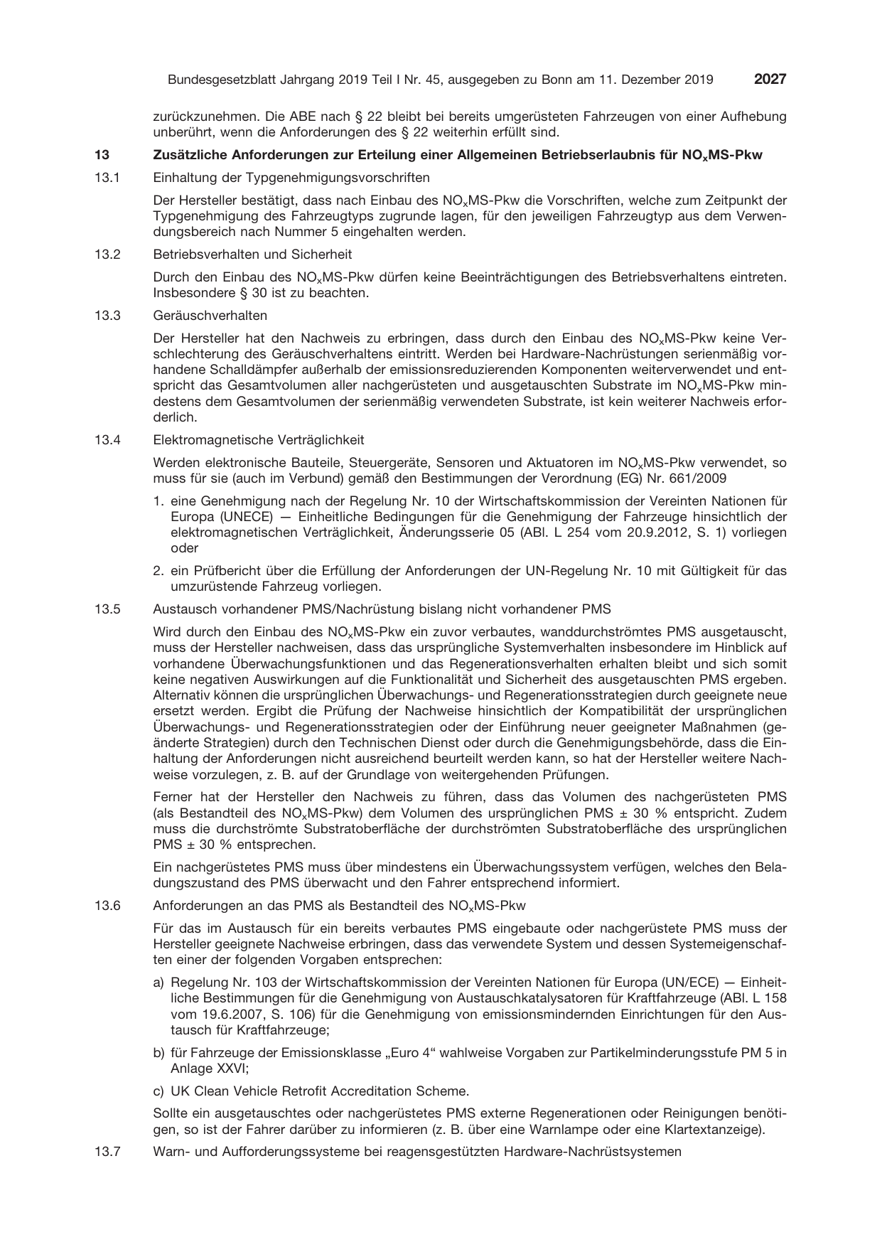 BGBl. 2019, Seite 2027 — Originalseite als Abbildung
