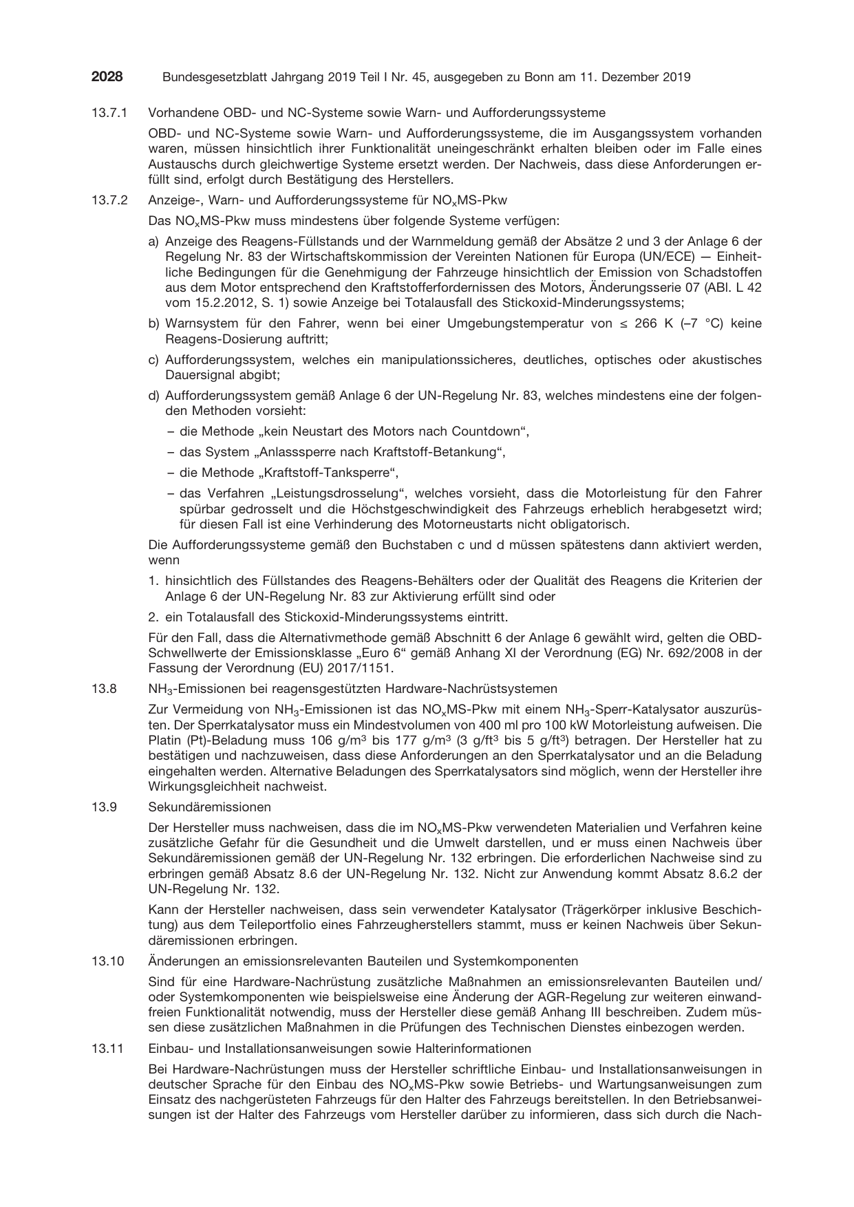 BGBl. 2019, Seite 2028 — Originalseite als Abbildung