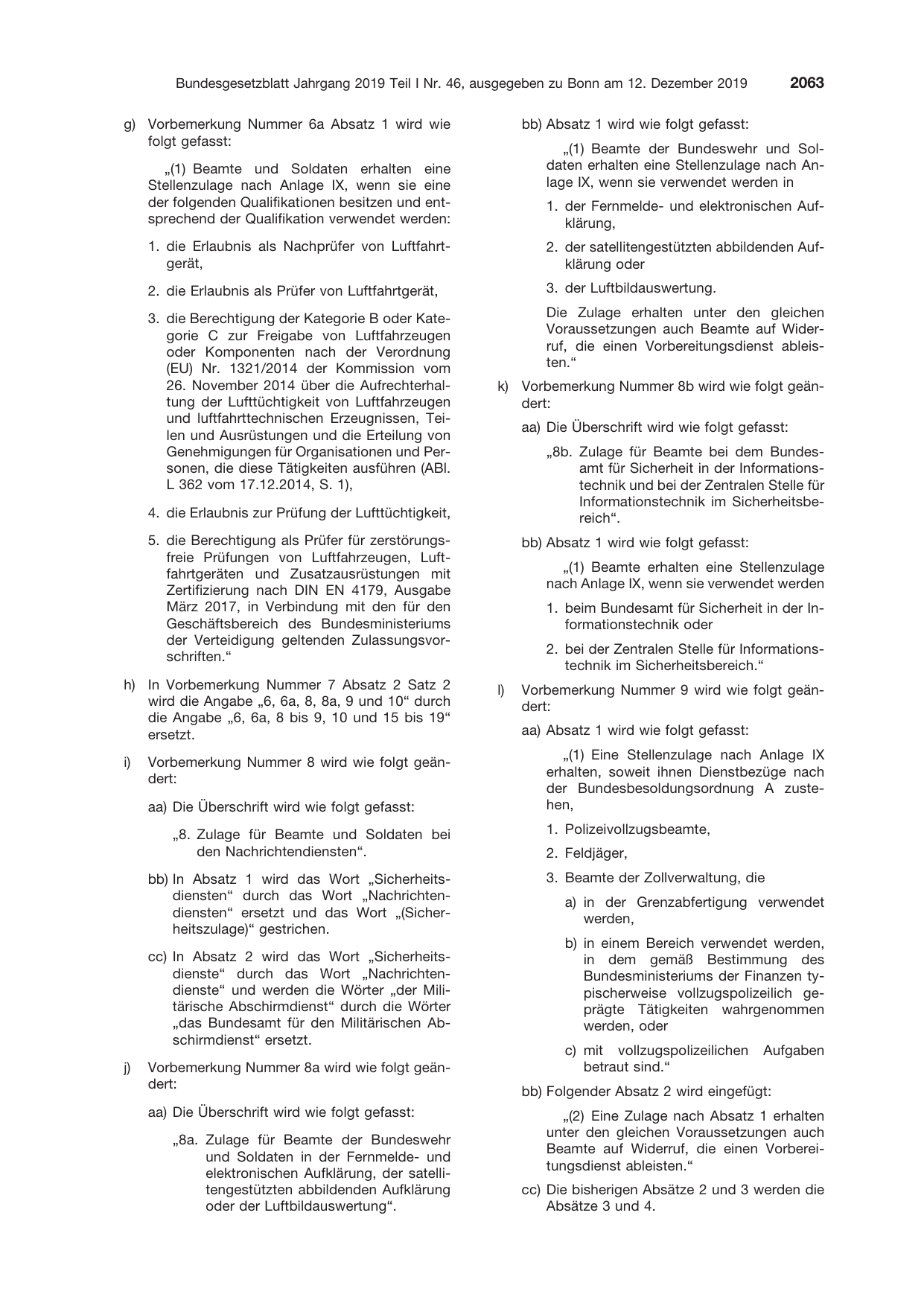 BGBl. 2019, Seite 2063 — Originalseite als Abbildung