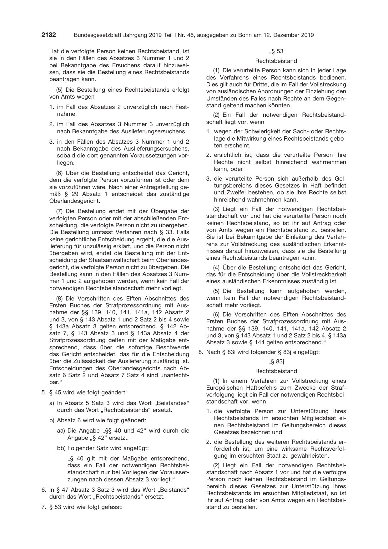 BGBl. 2019, Seite 2132 — Originalseite als Abbildung
