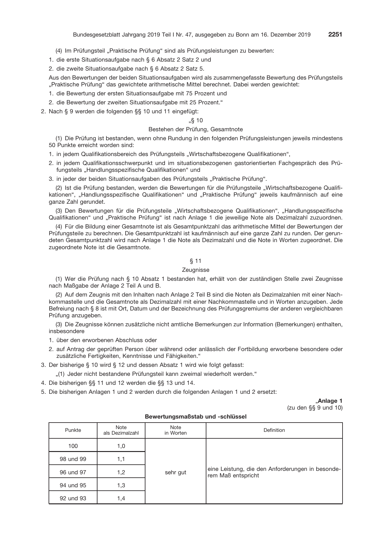BGBl. 2019, Seite 2251 — Originalseite als Abbildung