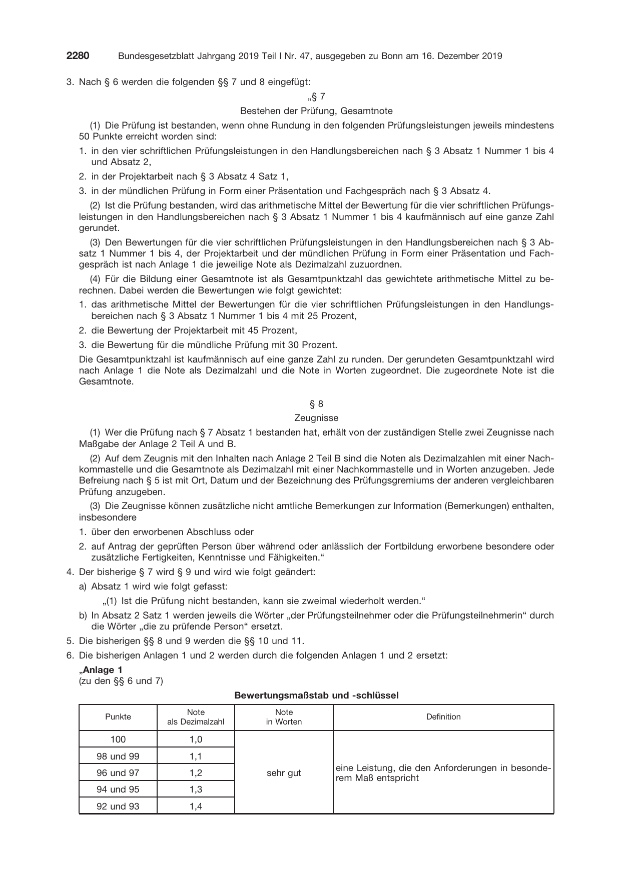 BGBl. 2019, Seite 2280 — Originalseite als Abbildung