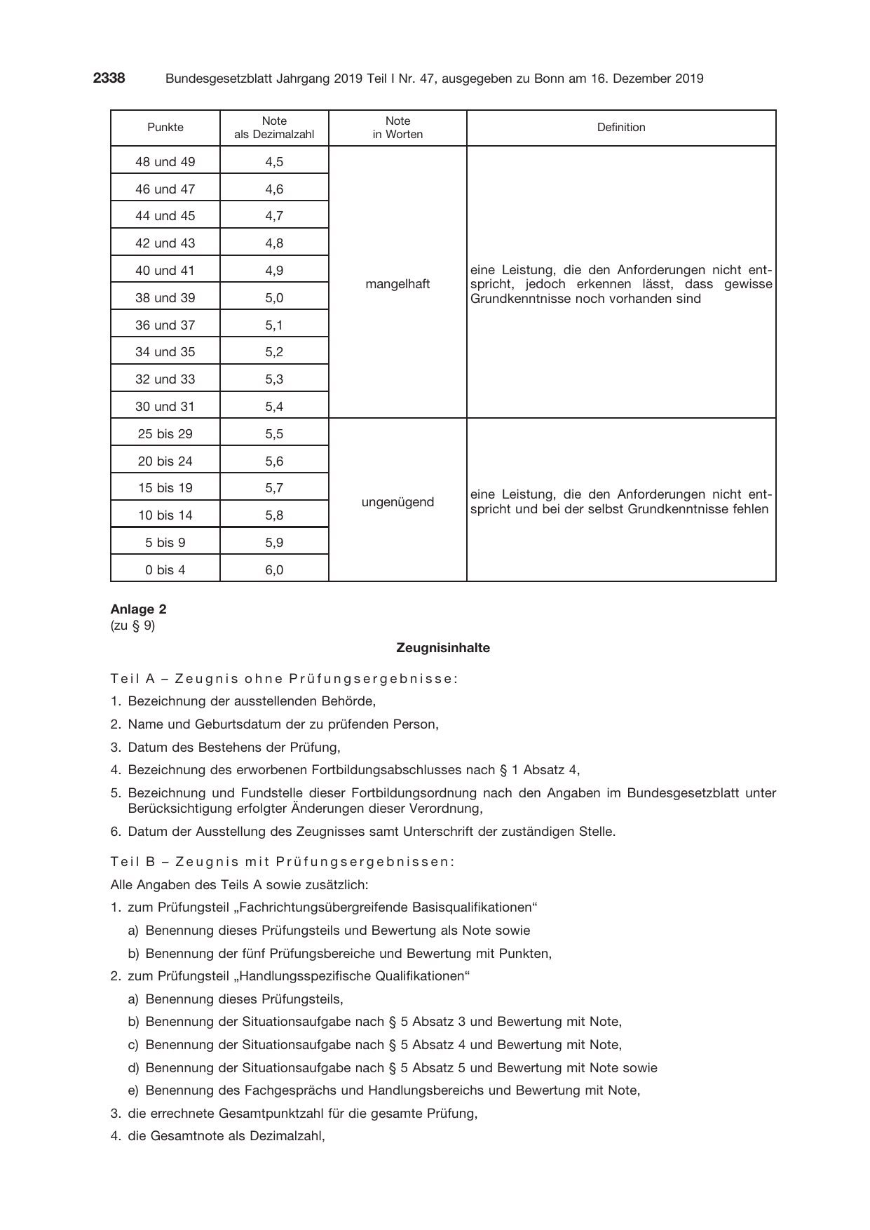 BGBl. 2019, Seite 2338 — Originalseite als Abbildung