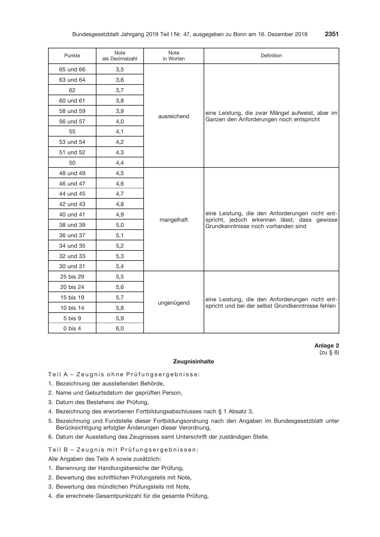BGBl. 2019, Seite 2351 — Originalseite als Abbildung