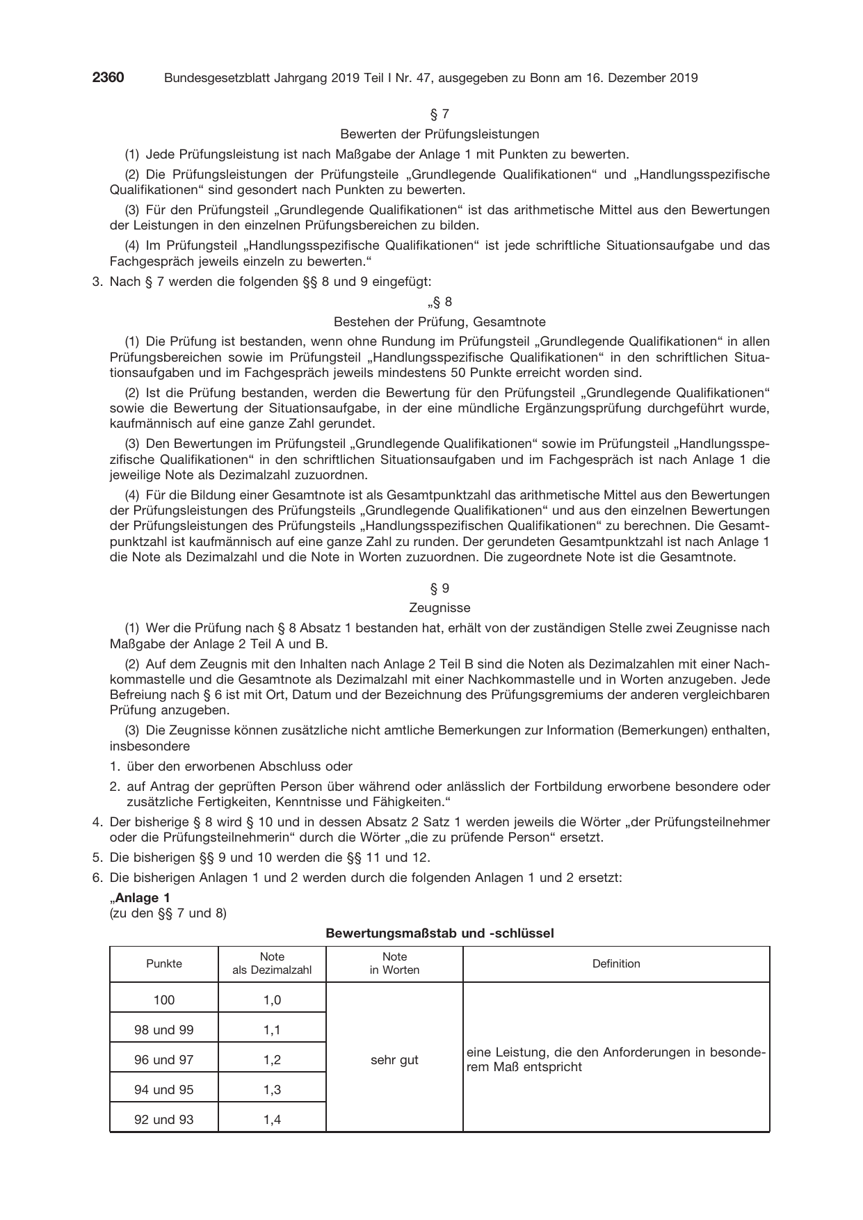 BGBl. 2019, Seite 2360 — Originalseite als Abbildung