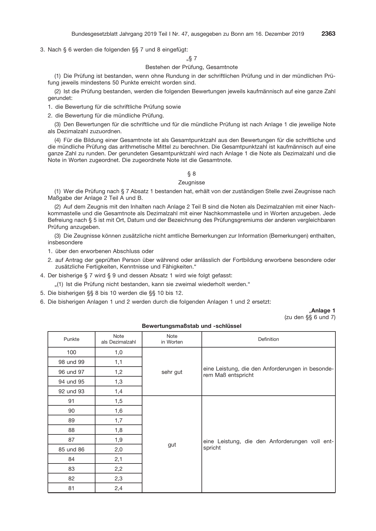 BGBl. 2019, Seite 2363 — Originalseite als Abbildung