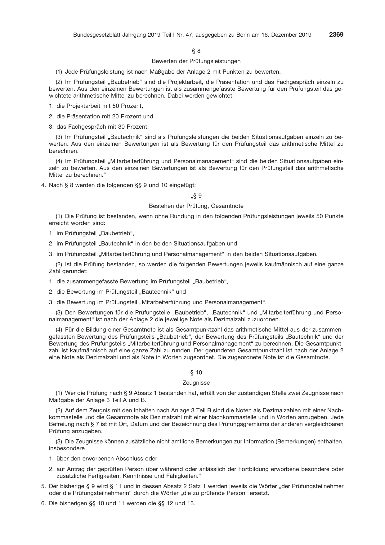 BGBl. 2019, Seite 2369 — Originalseite als Abbildung