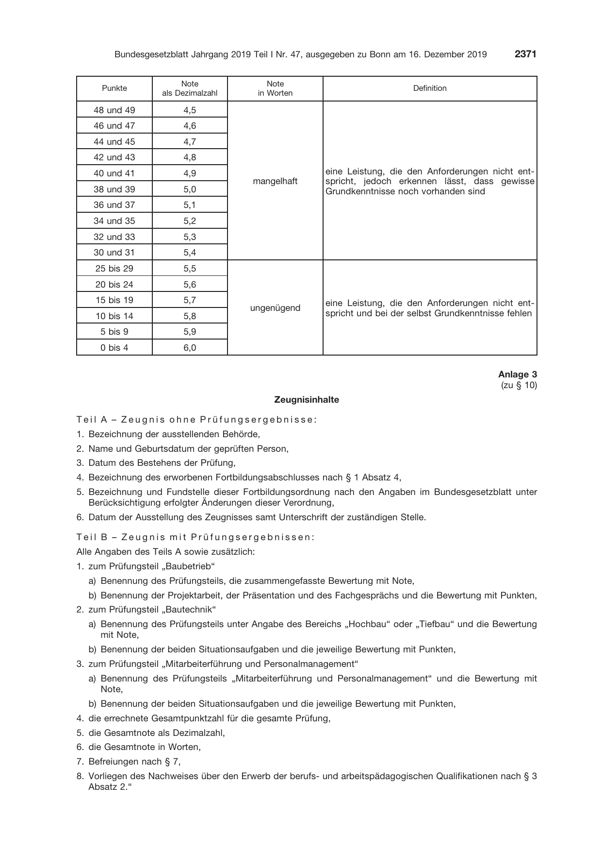 BGBl. 2019, Seite 2371 — Originalseite als Abbildung