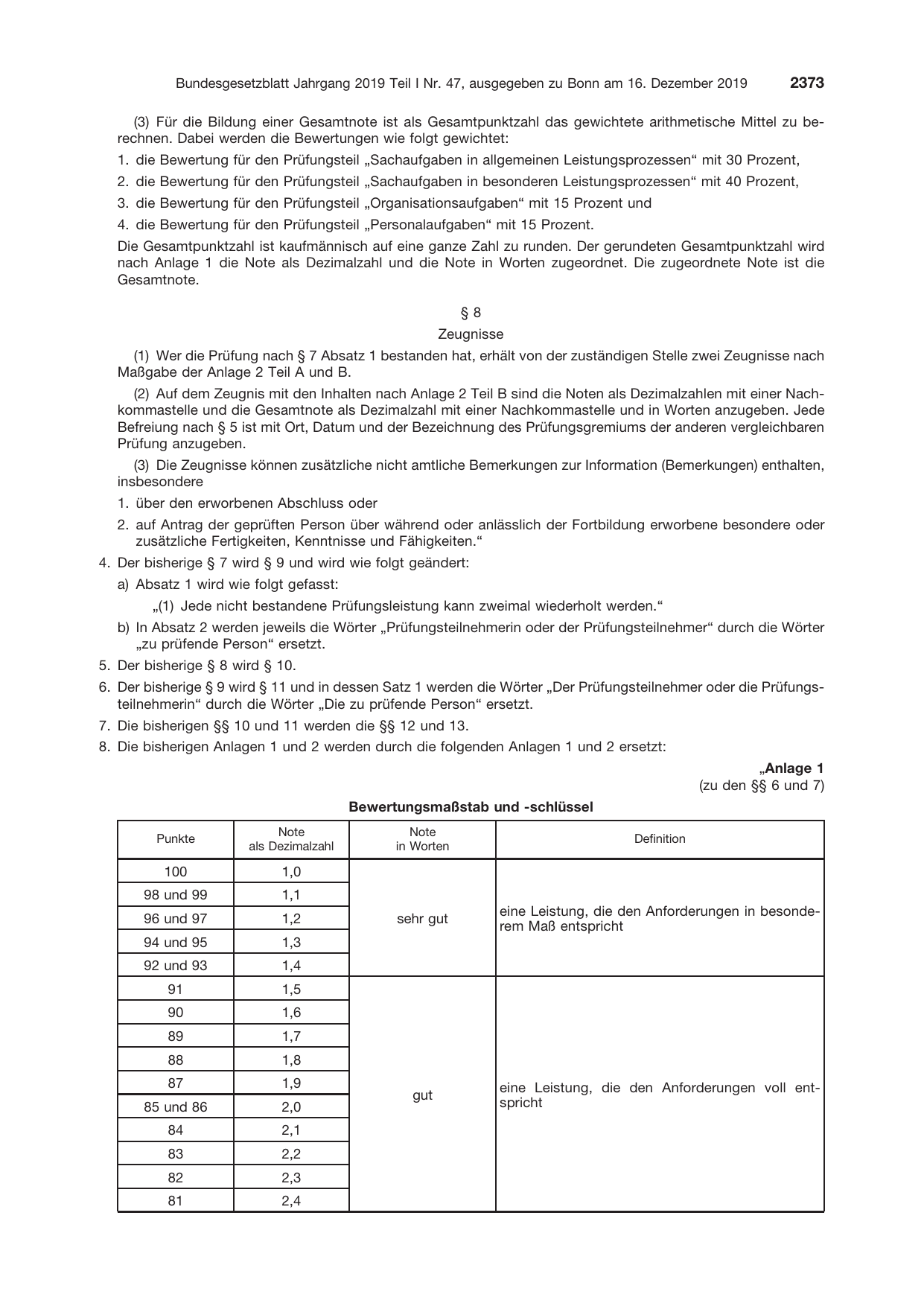 BGBl. 2019, Seite 2373 — Originalseite als Abbildung