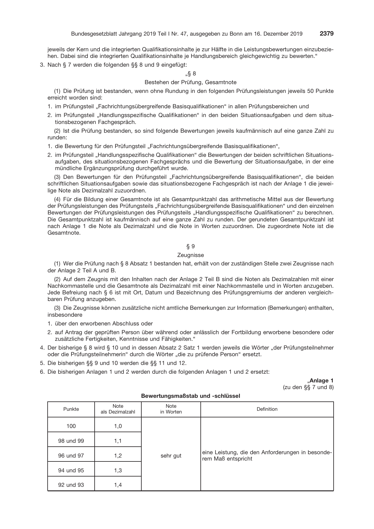BGBl. 2019, Seite 2379 — Originalseite als Abbildung