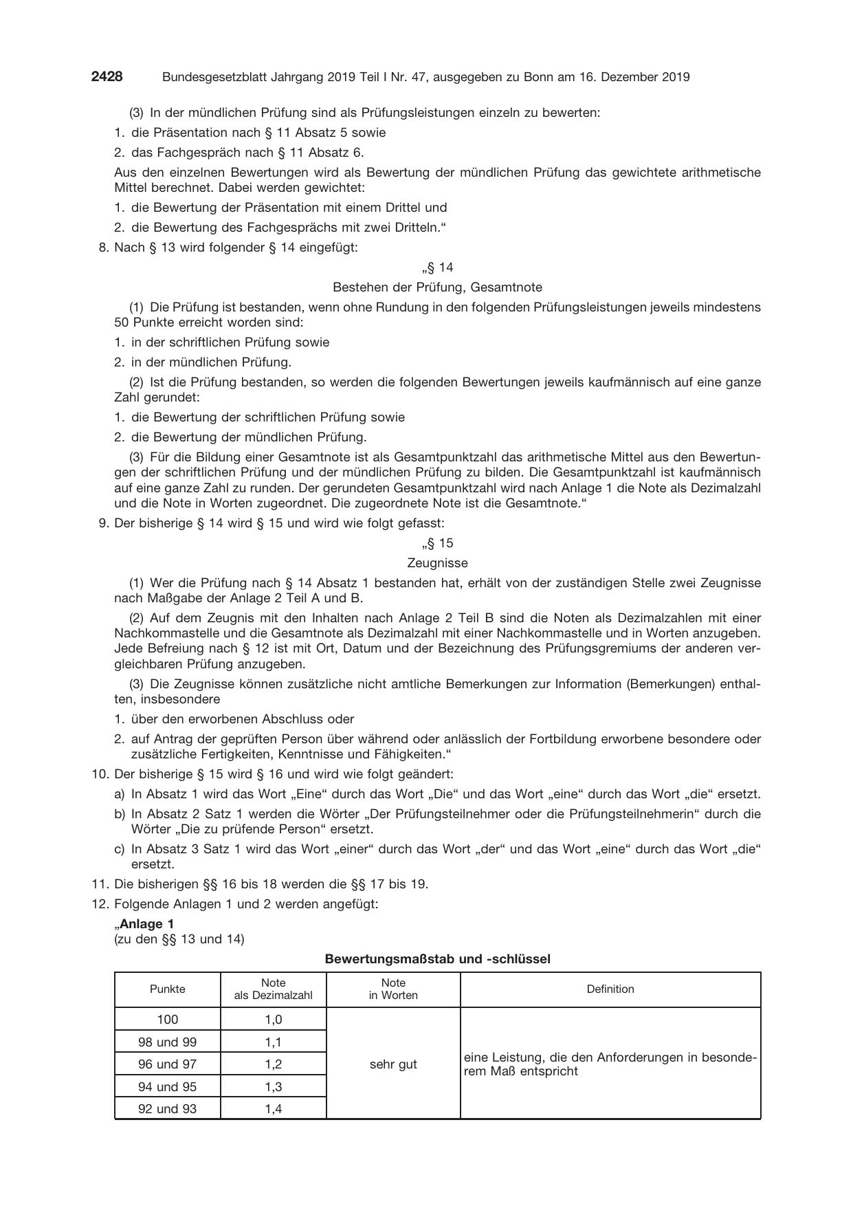 BGBl. 2019, Seite 2428 — Originalseite als Abbildung