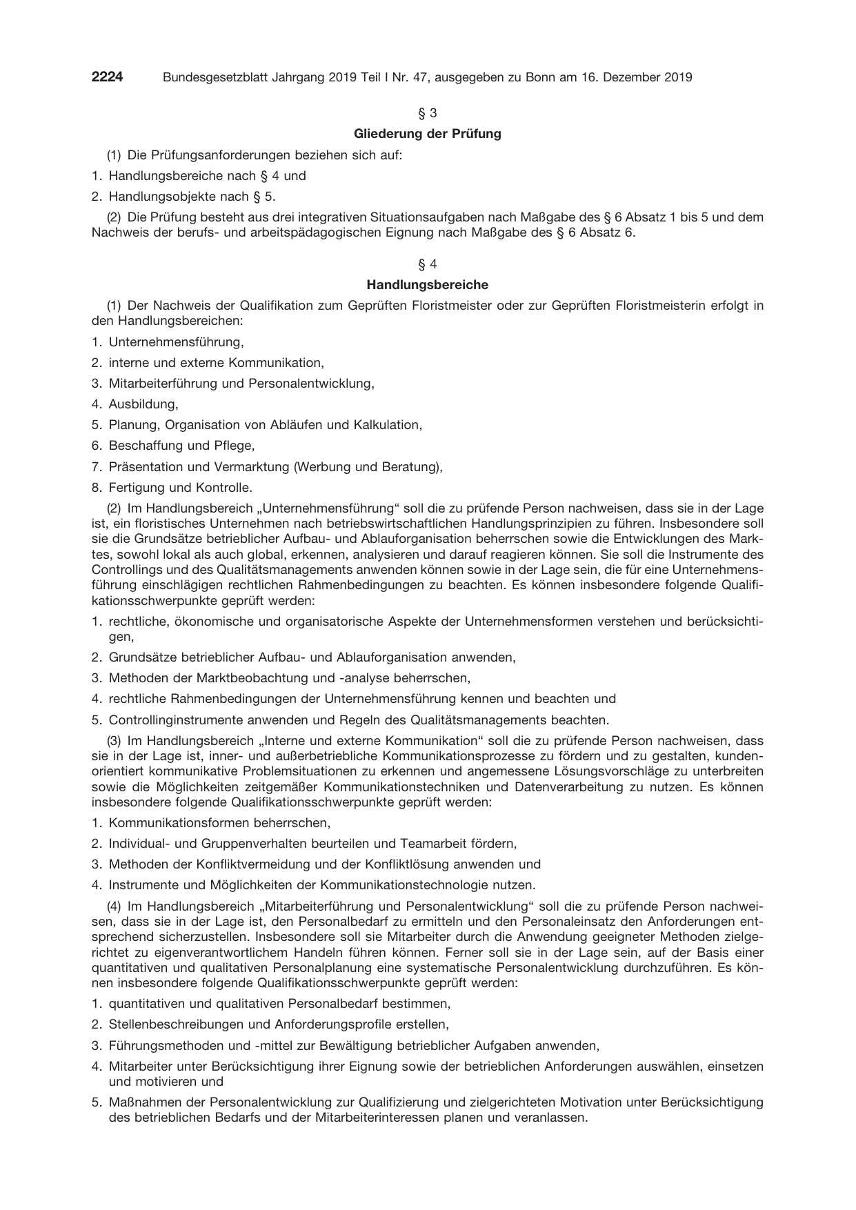 BGBl. 2019, Seite 2224 — Originalseite als Abbildung