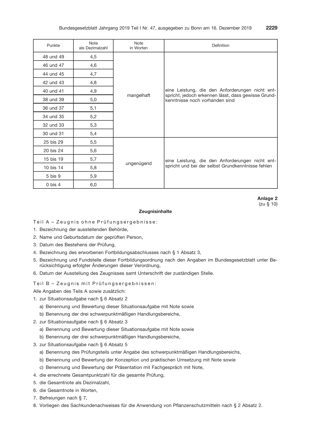 BGBl. 2019, Seite 2229 — Originalseite als Abbildung