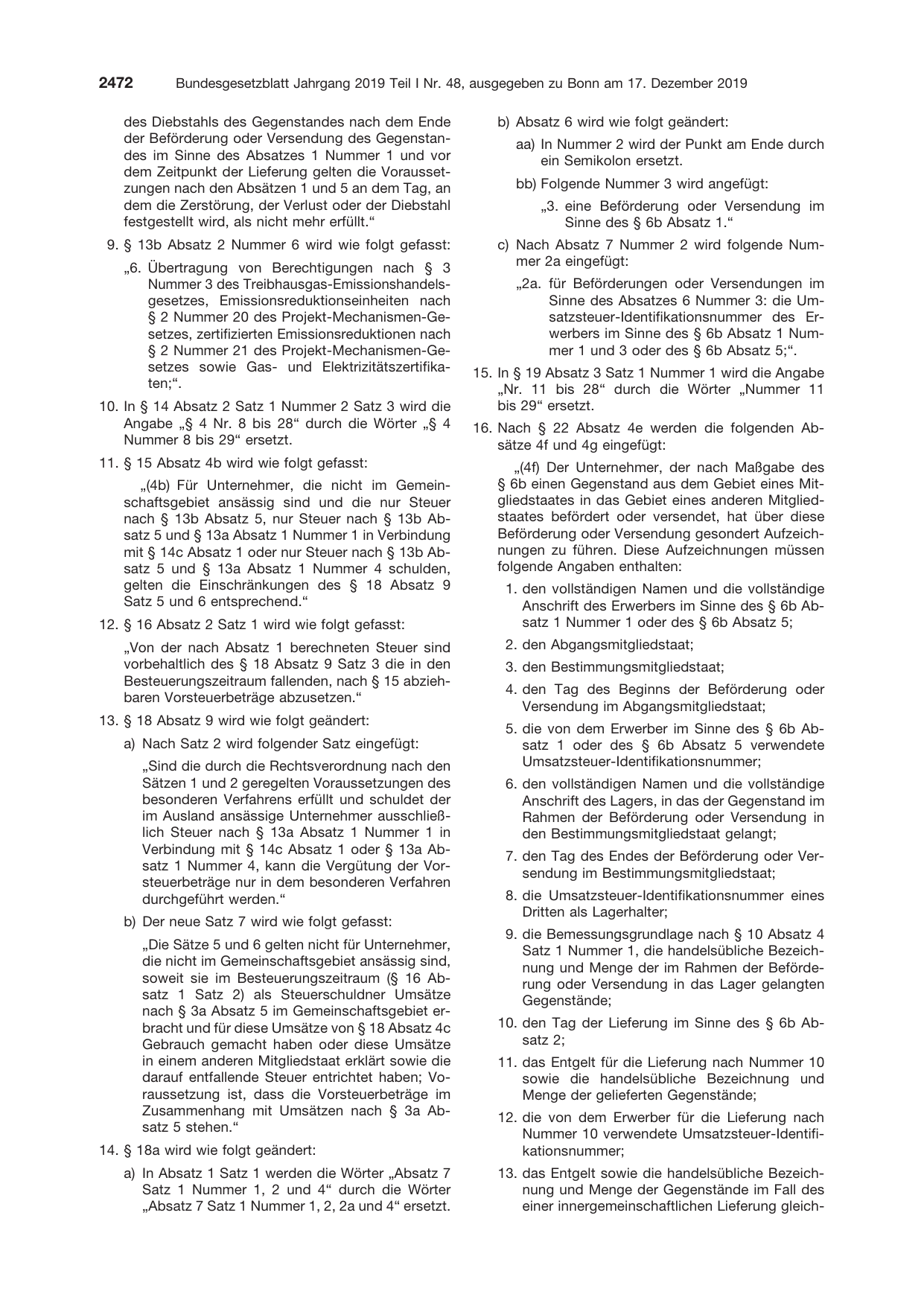 BGBl. 2019, Seite 2472 — Originalseite als Abbildung