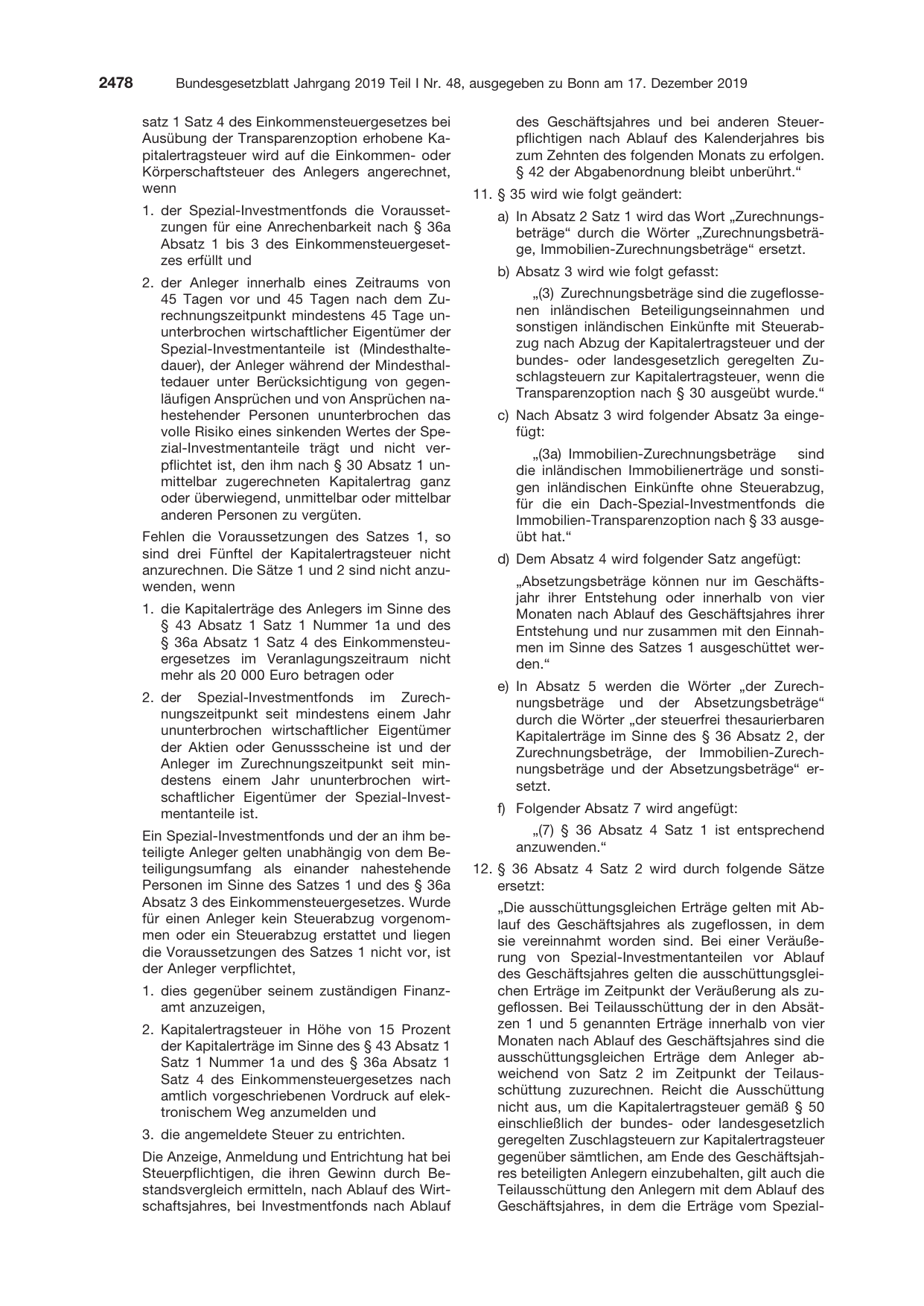 BGBl. 2019, Seite 2478 — Originalseite als Abbildung