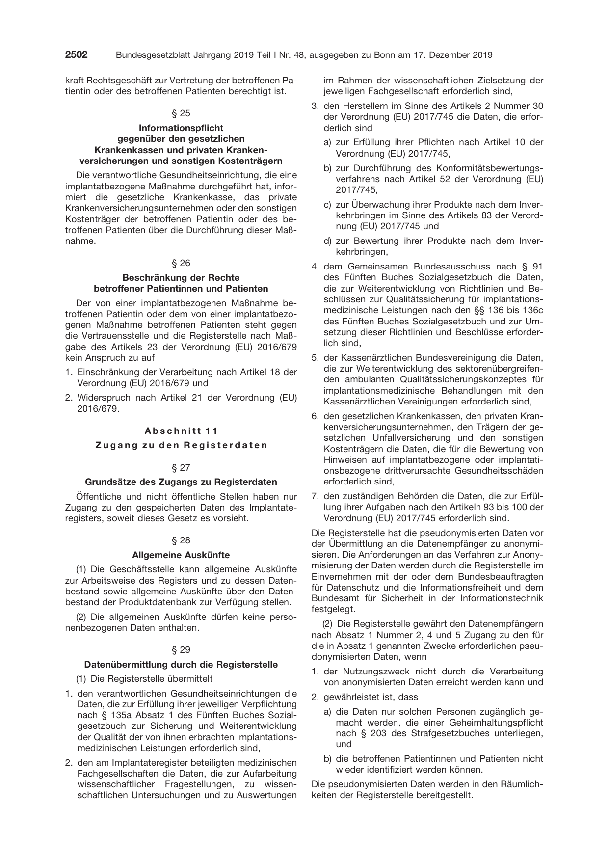 BGBl. 2019, Seite 2502 — Originalseite als Abbildung