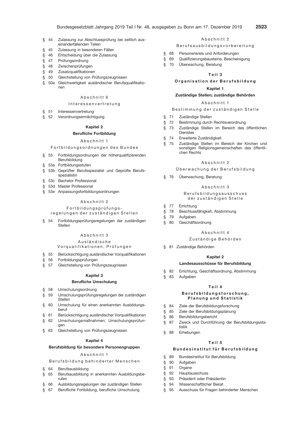 BGBl. 2019, Seite 2523 — Originalseite als Abbildung