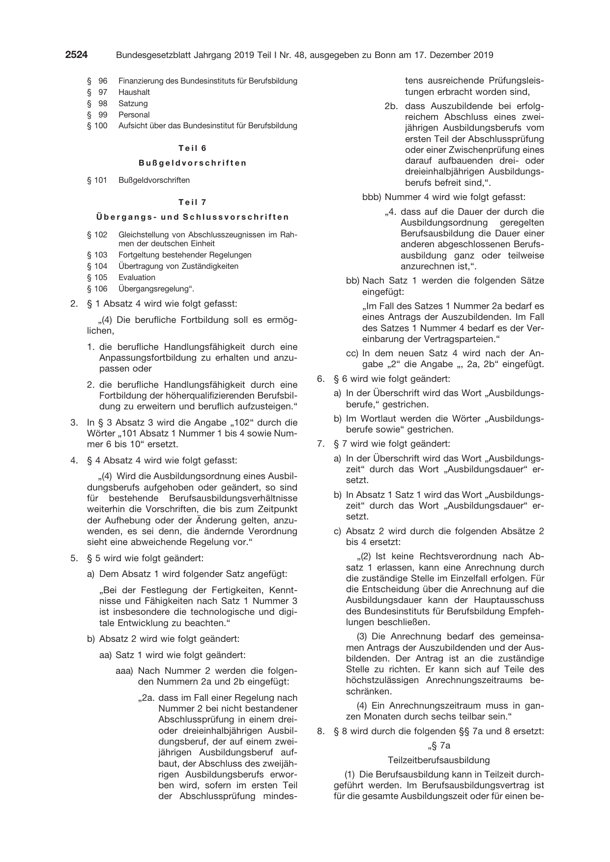 BGBl. 2019, Seite 2524 — Originalseite als Abbildung