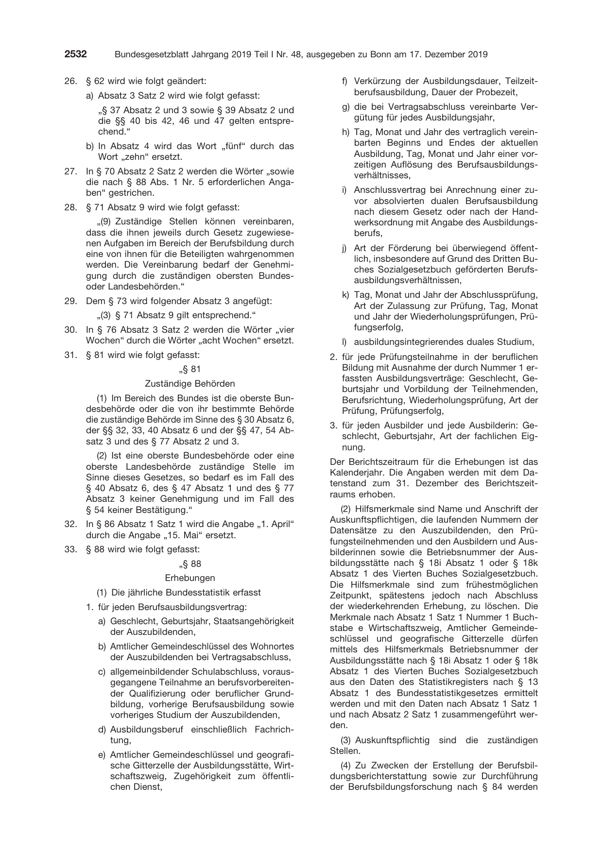 BGBl. 2019, Seite 2532 — Originalseite als Abbildung