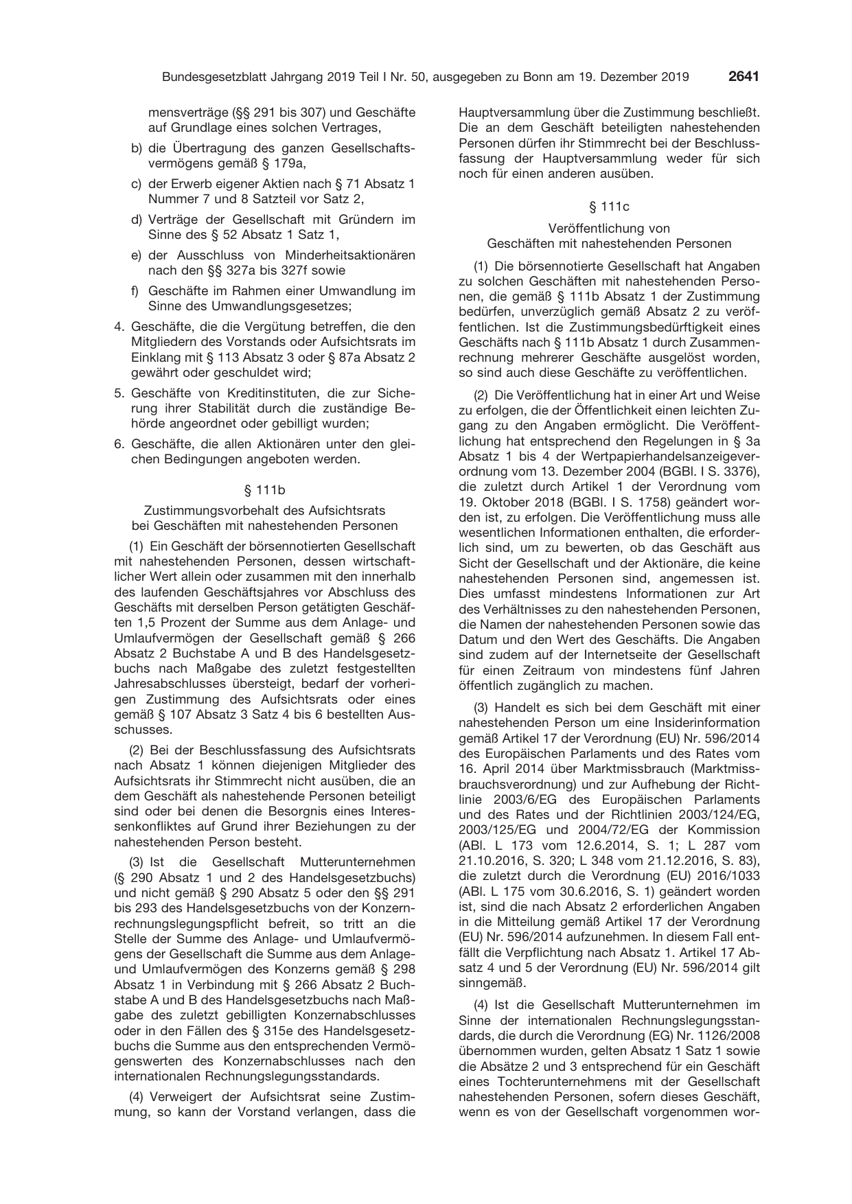 BGBl. 2019, Seite 2641 — Originalseite als Abbildung