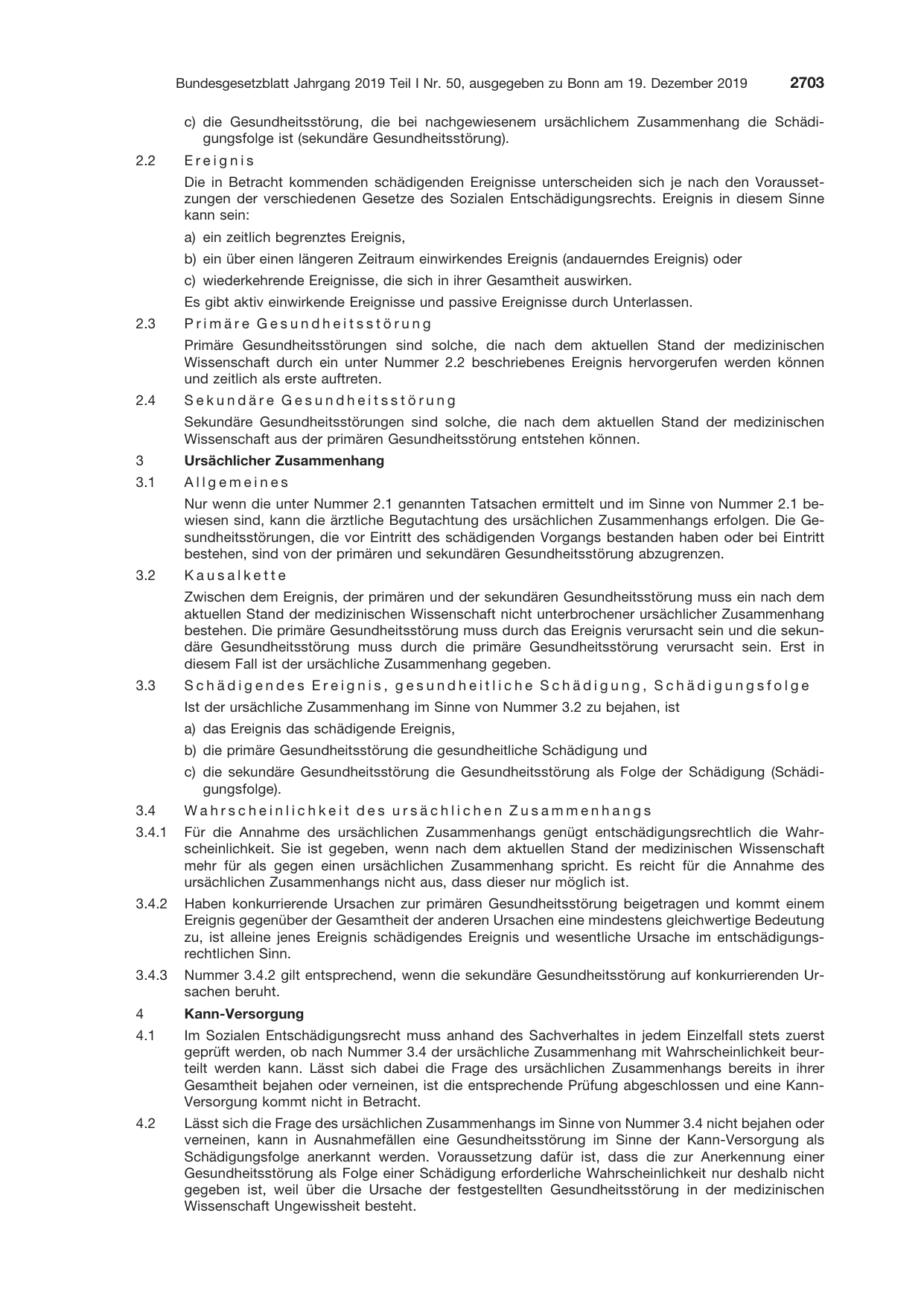 BGBl. 2019, Seite 2703 — Originalseite als Abbildung